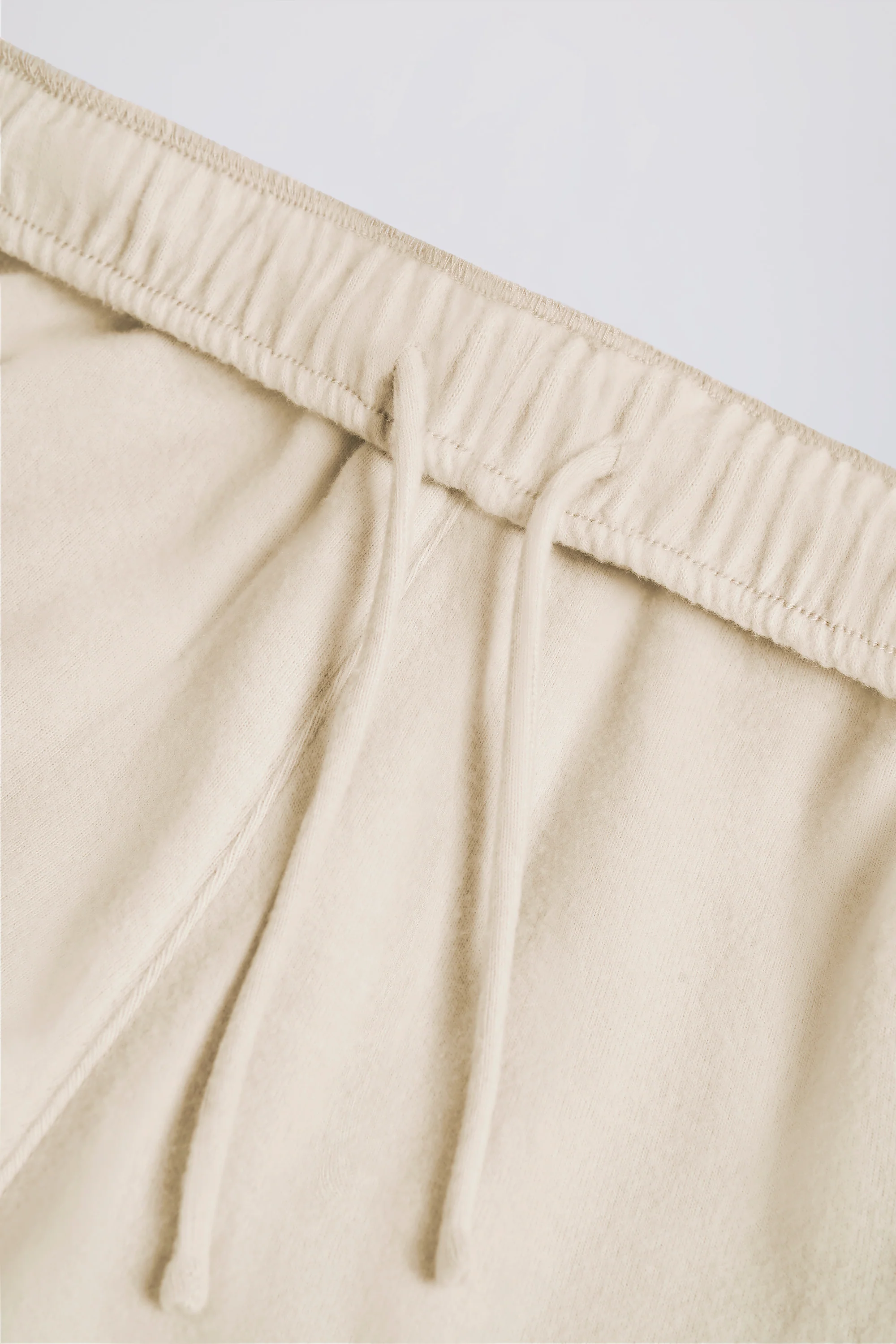 Petite Brushed Jersey Wide-Leg Joggers in Ecru