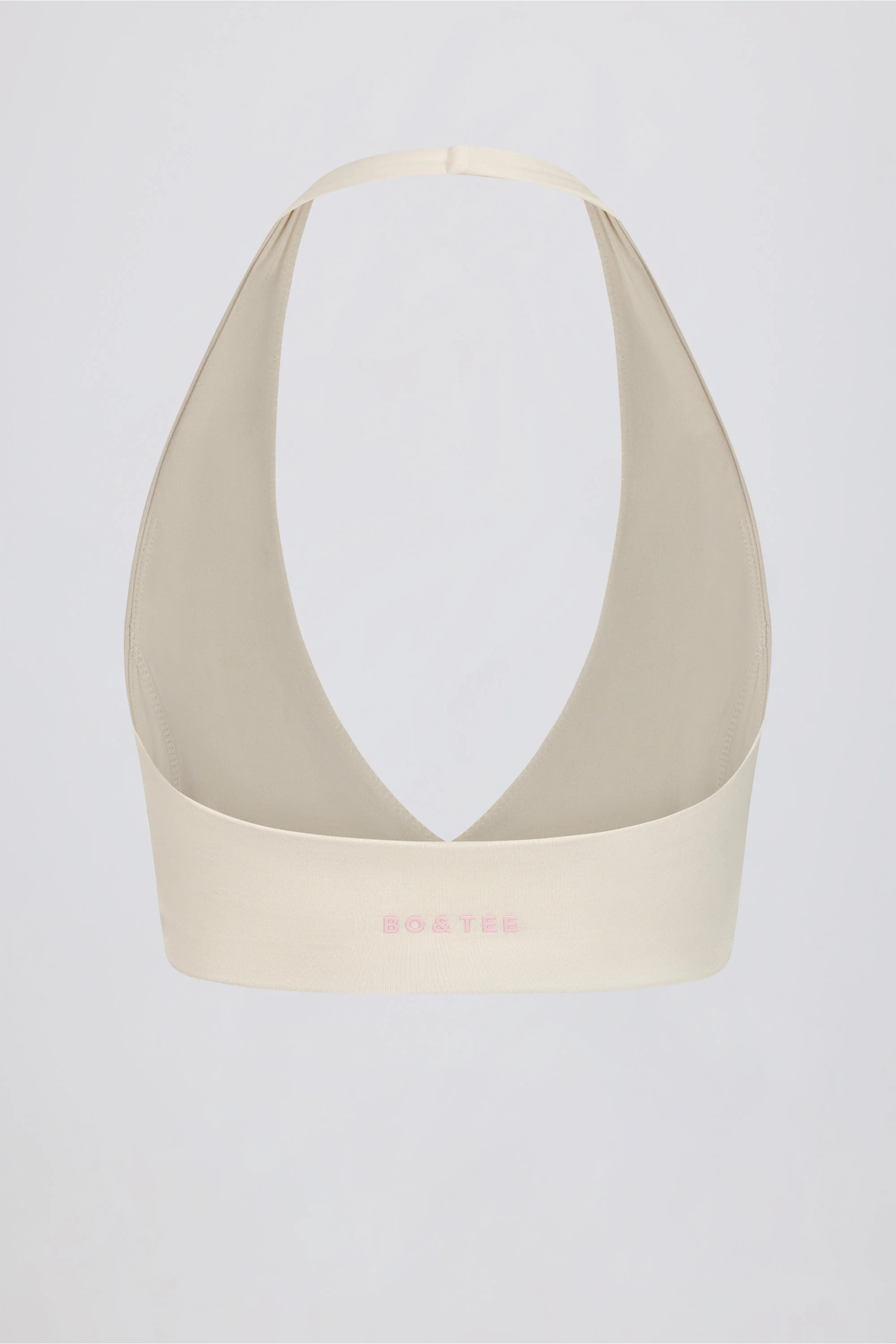 V-Neck Sports Bra in Ivory Marl
