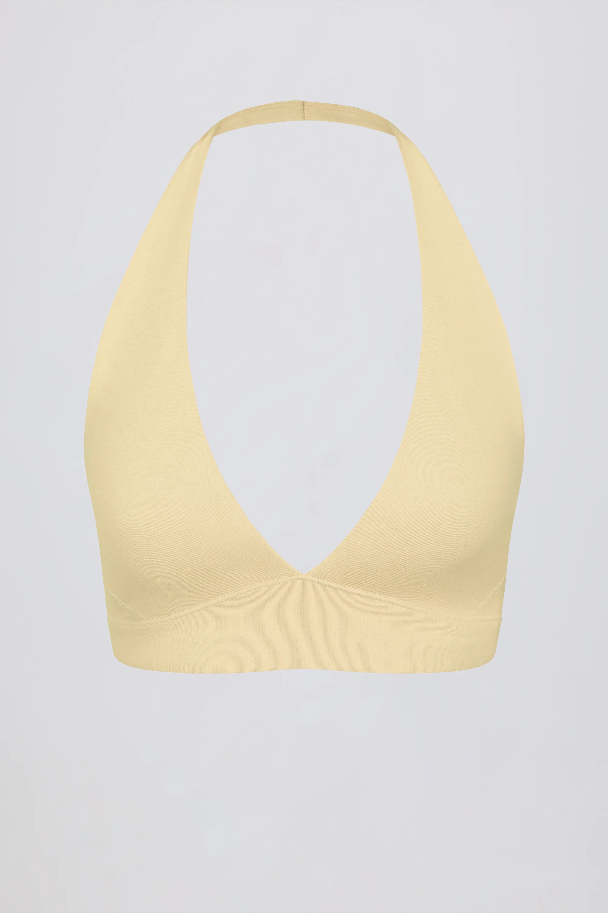V-Neck Sports Bra in Lemon Marl