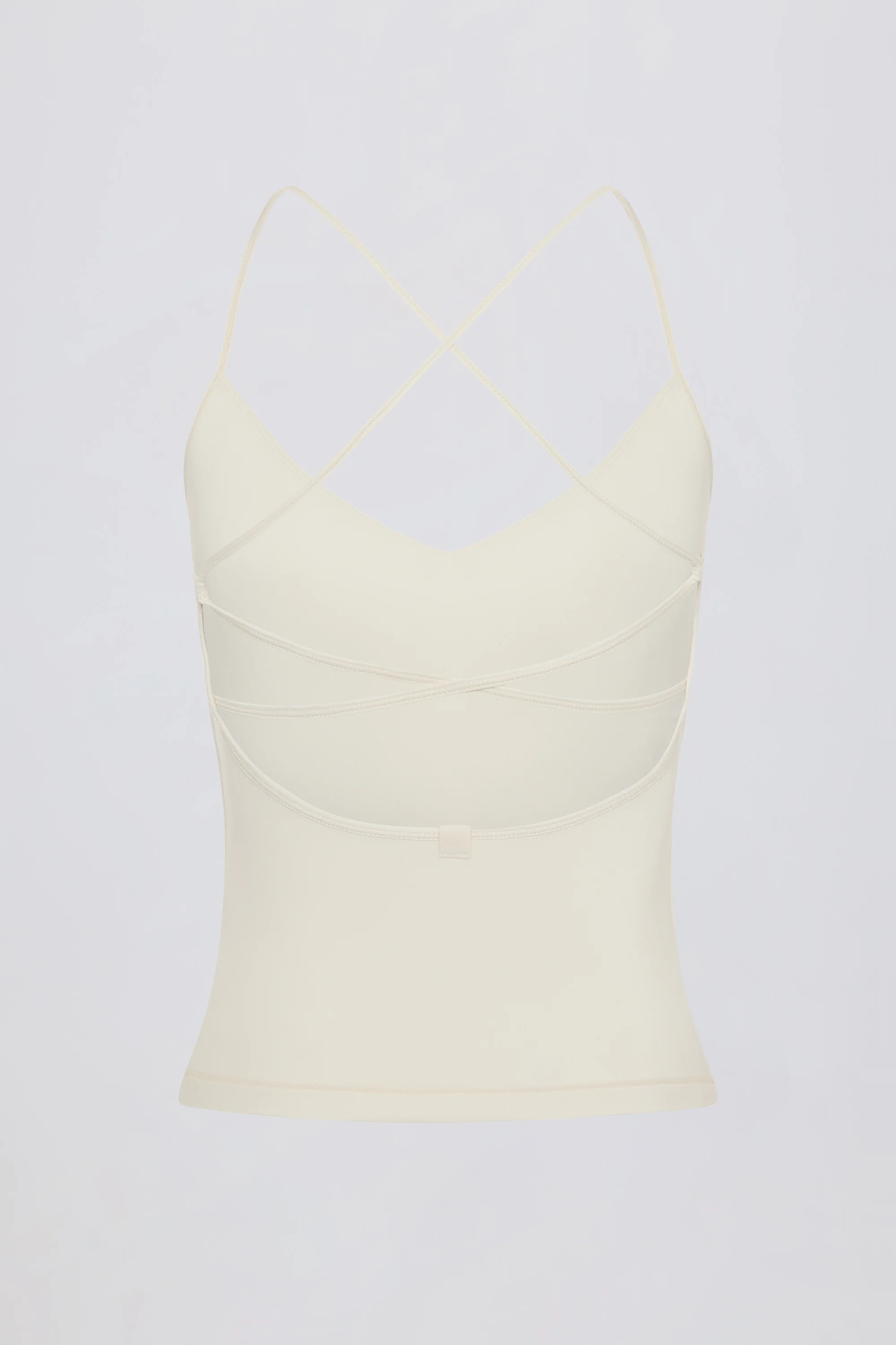 Cross-Back Tank Top in Cream