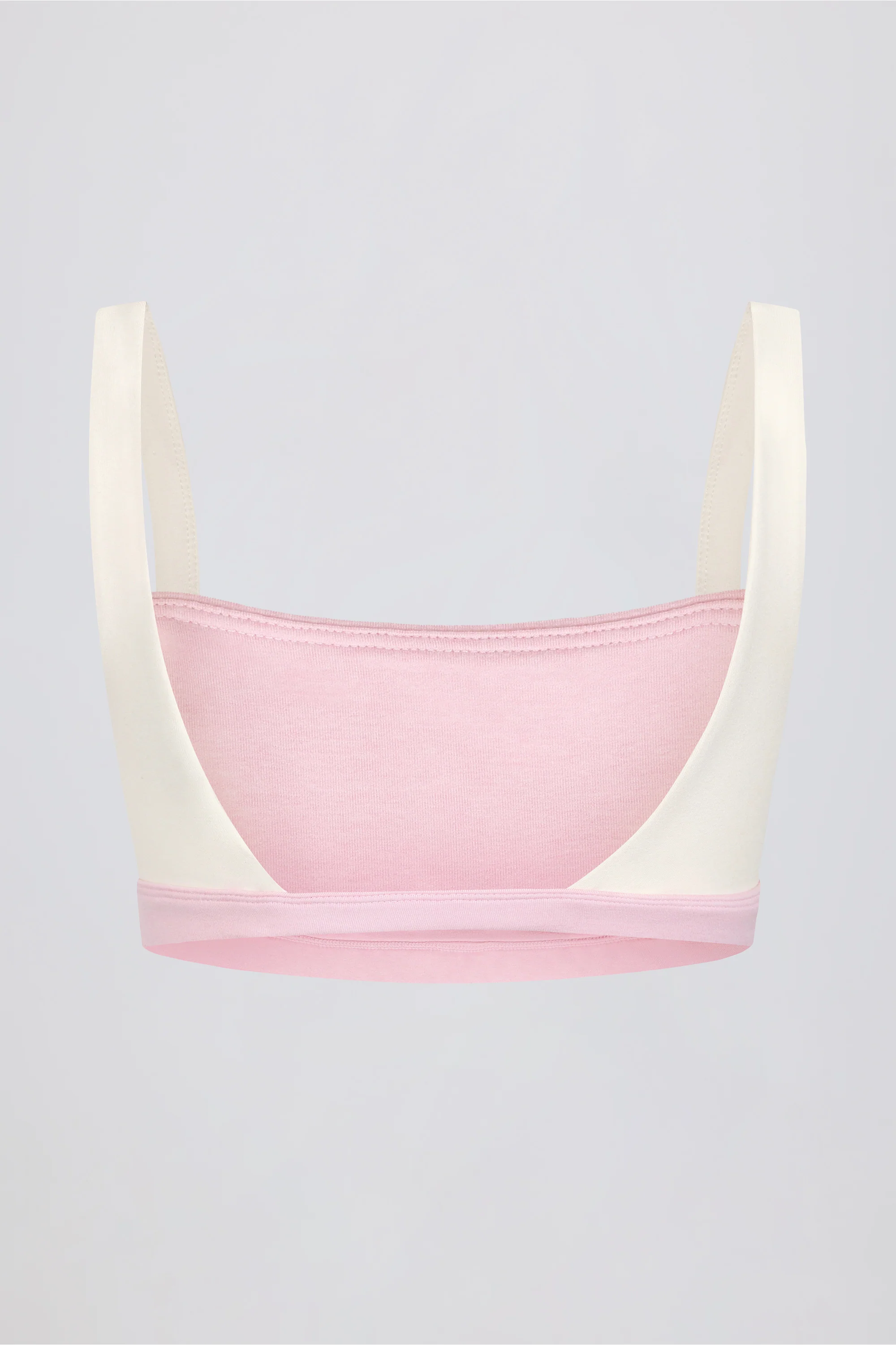 Contrast Sports Bra in Pale Pink Marl
