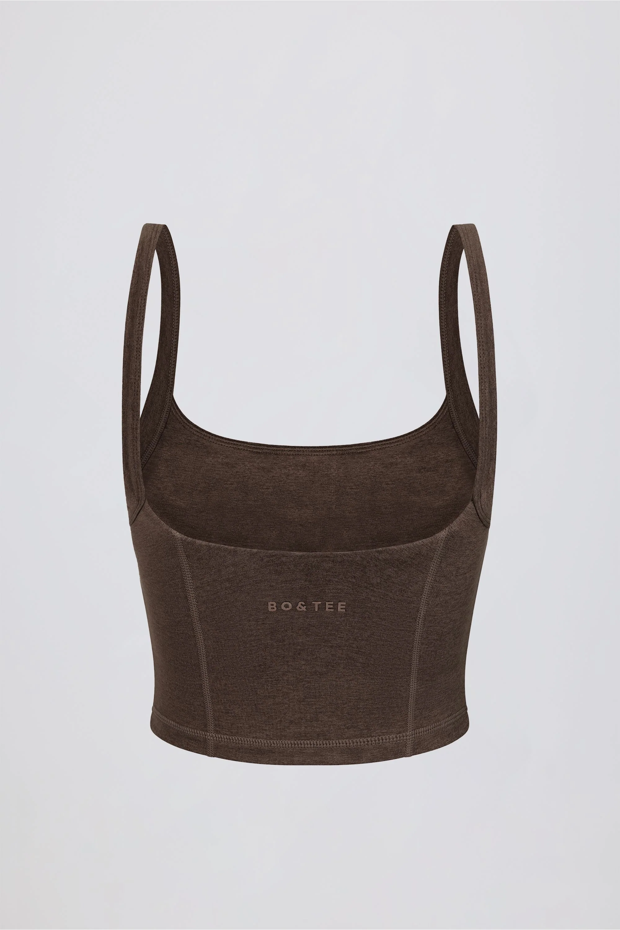 Cropped Tank Top in Pecan Marl