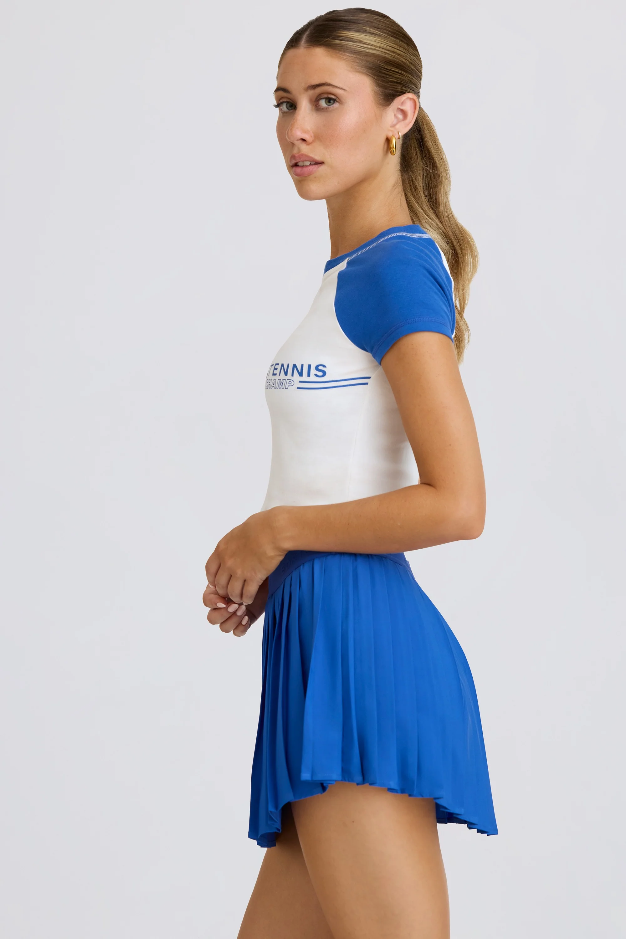 Graphic-Print Cropped T-Shirt in White