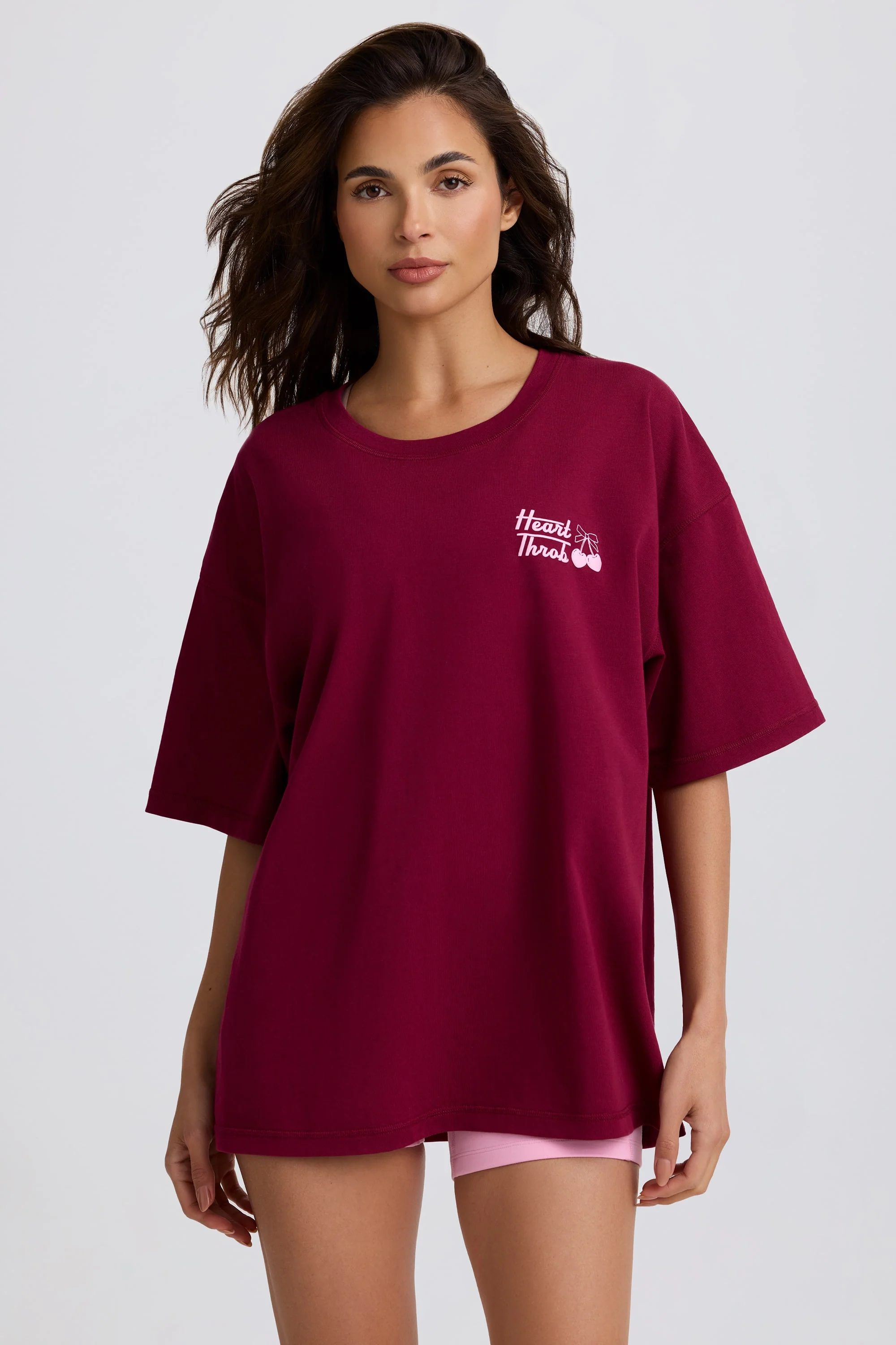 Oversized T-Shirt in Burgundy