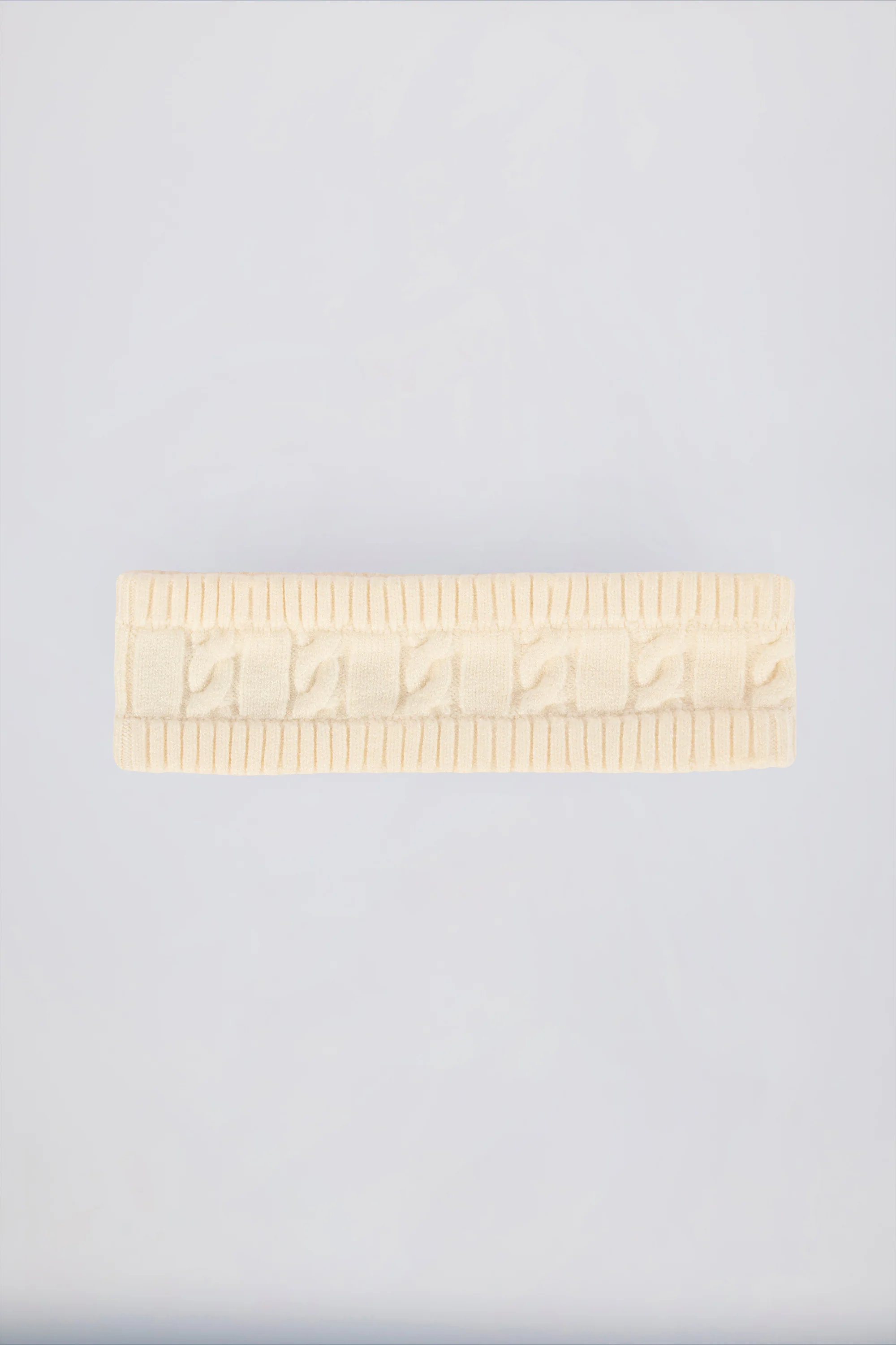 Cable-Knit Headband in Cream