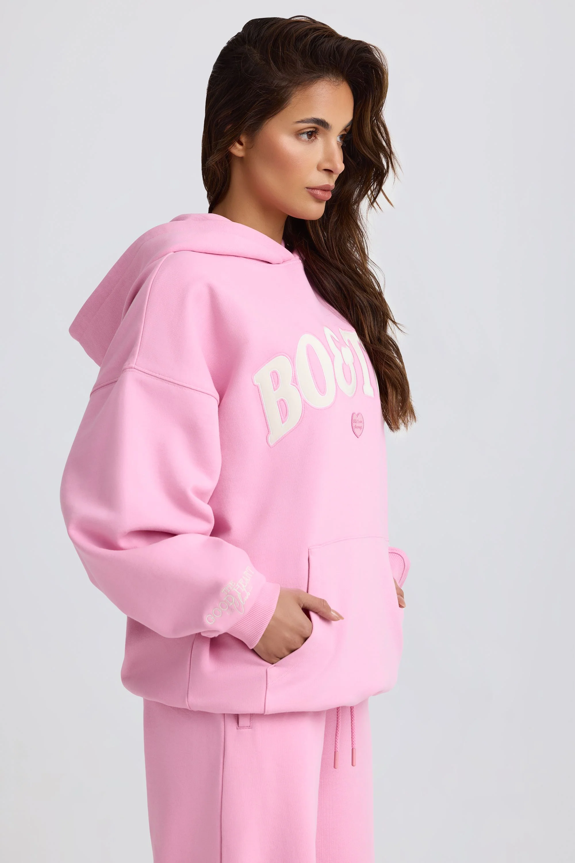 Oversized Hoodie in Baby Pink