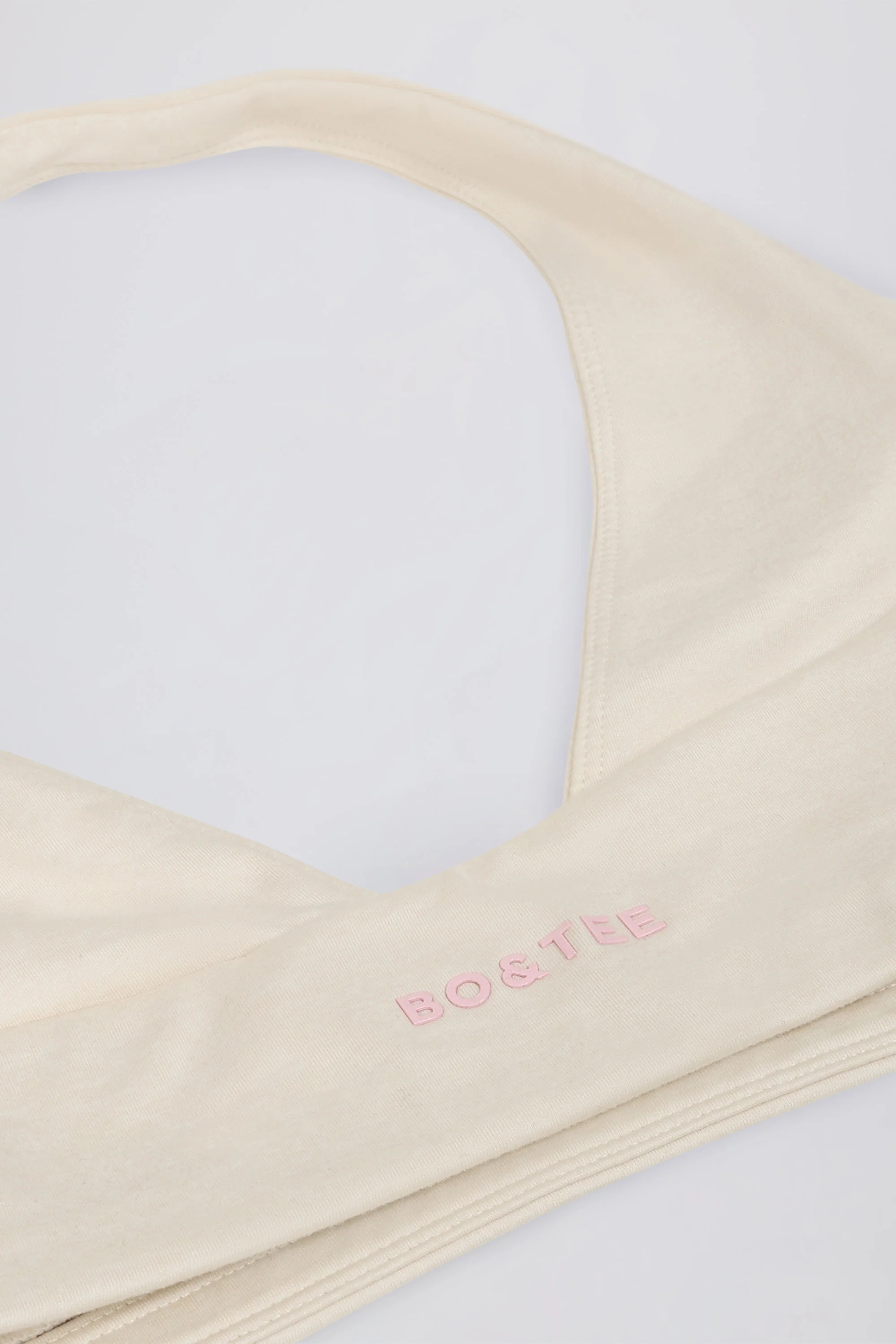 V-Neck Sports Bra in Ivory Marl