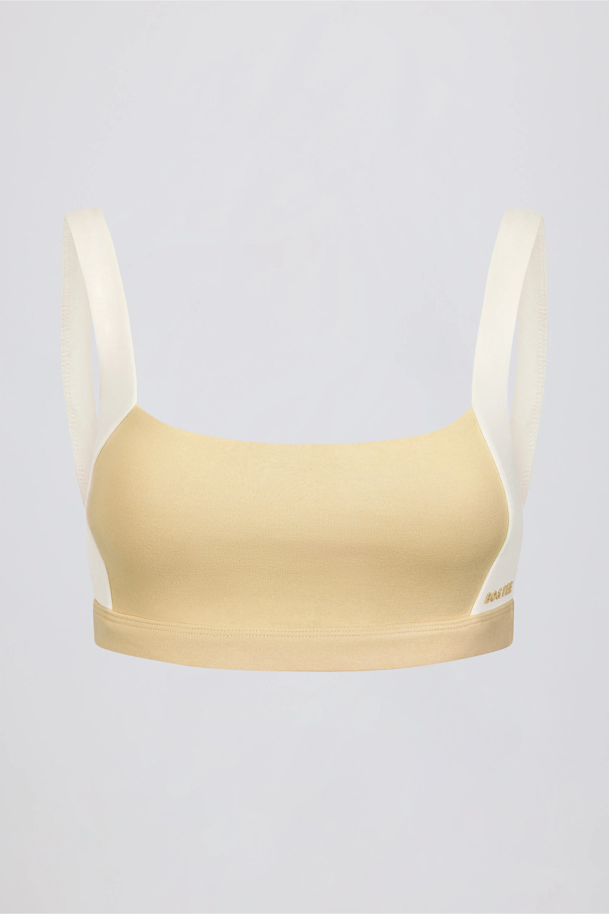 Contrast Sports Bra in Lemon Marl
