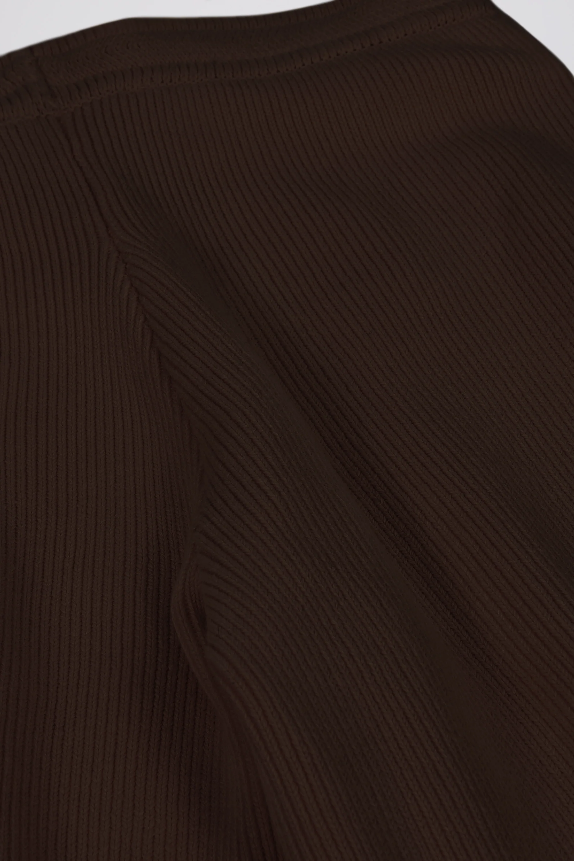 Ribbed-Knit Wide-Leg Joggers in Pecan