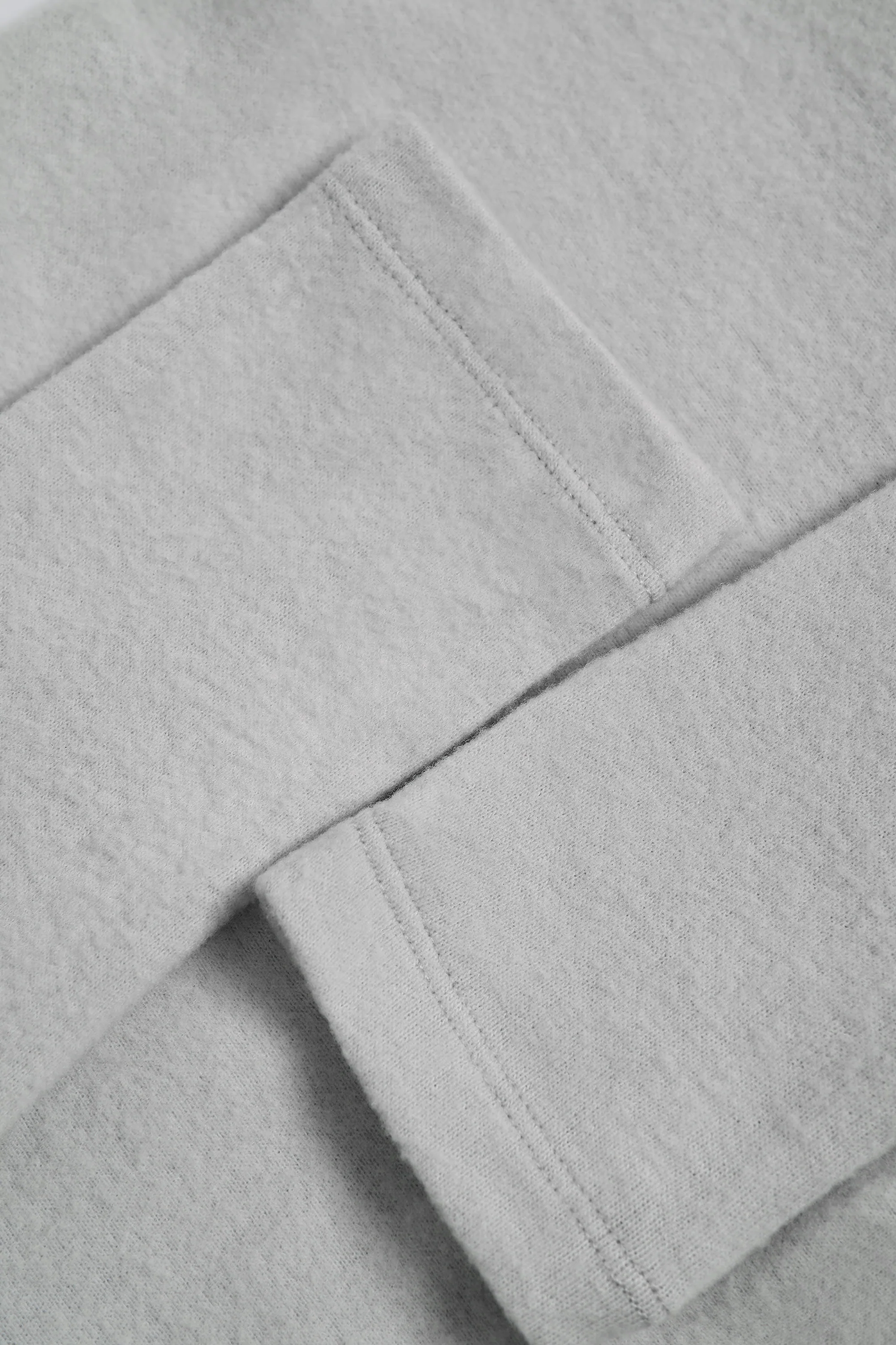 Brushed Jersey Wrap Crop Top in Fog Grey