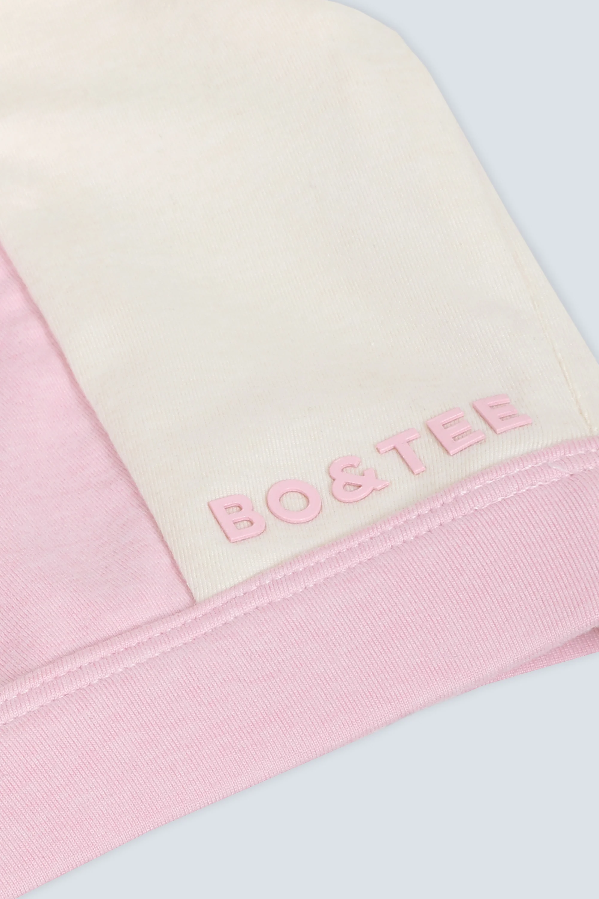 Contrast Sports Bra in Pale Pink Marl