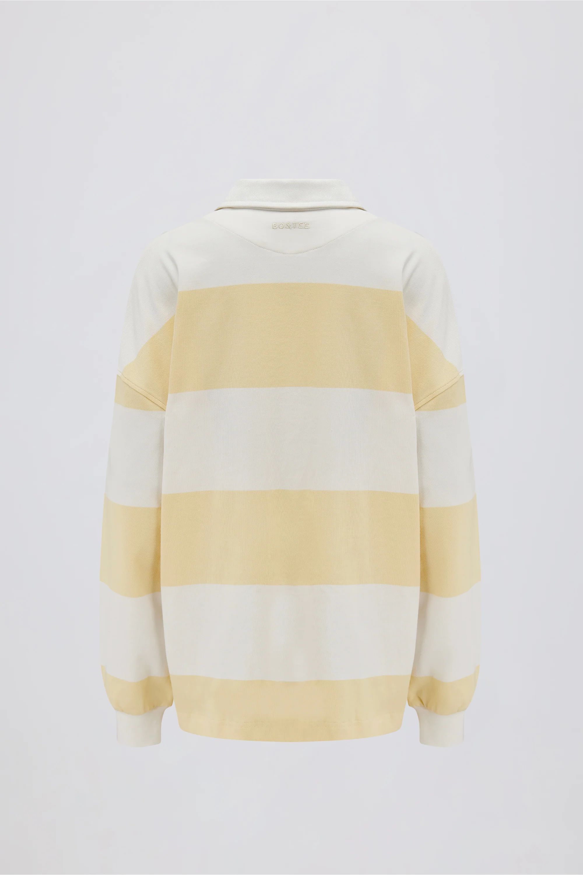 Striped Oversized Long-Sleeve T-Shirt in Lemon