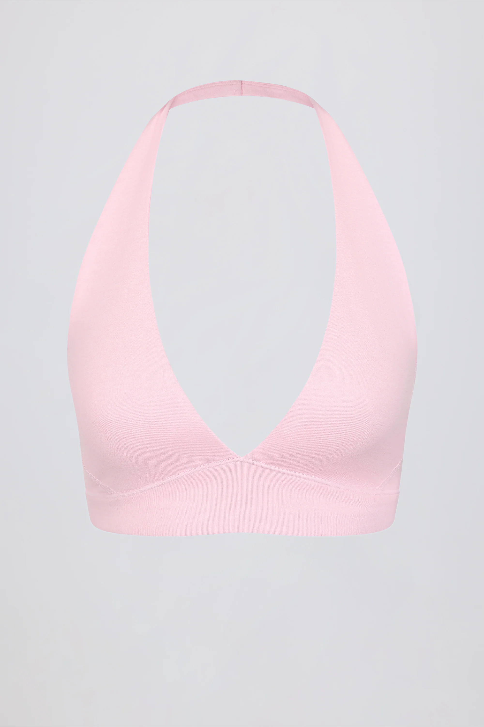 V-Neck Sports Bra in Pale Pink Marl