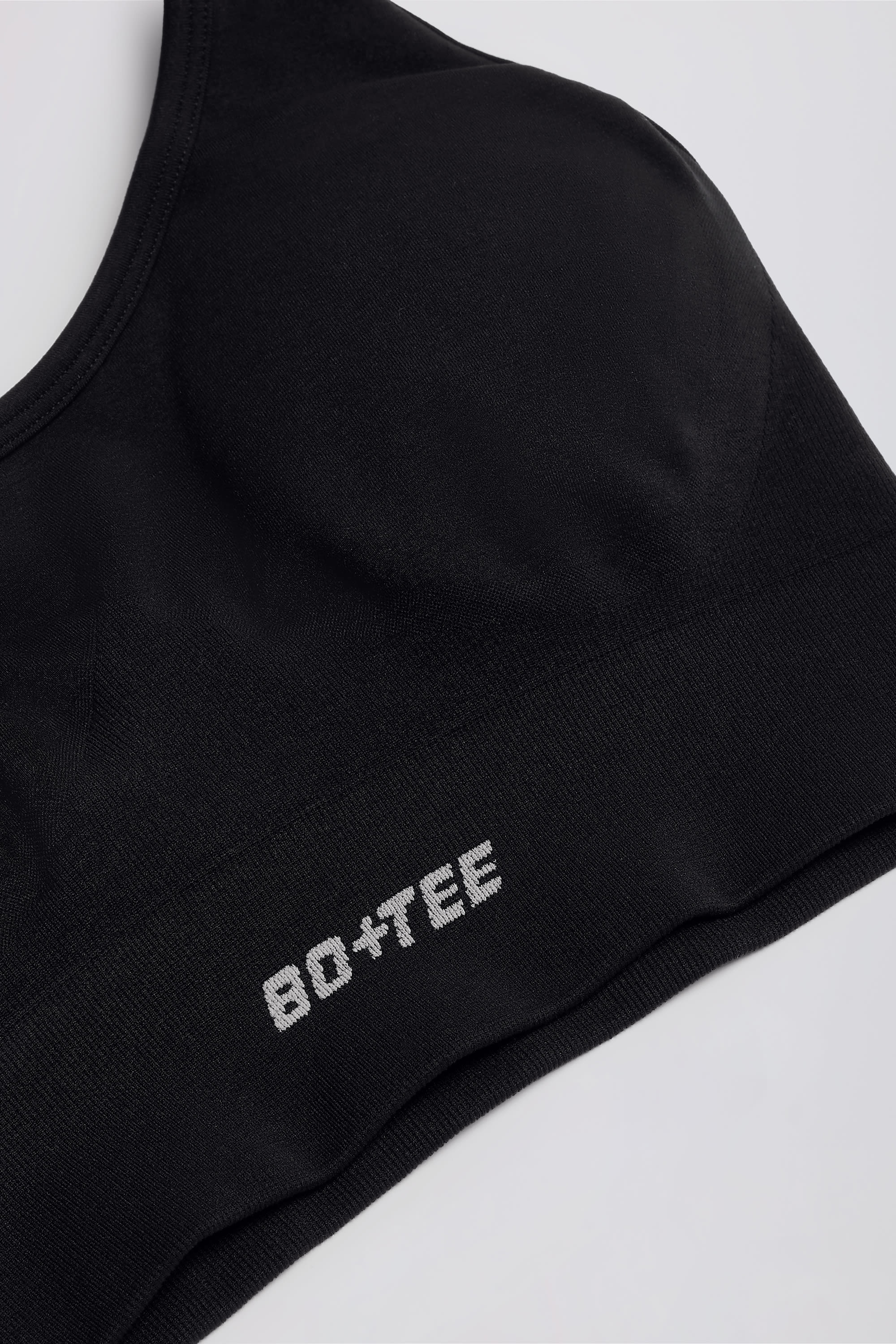Define Luxe Halterneck Sports Bra in Jet Black