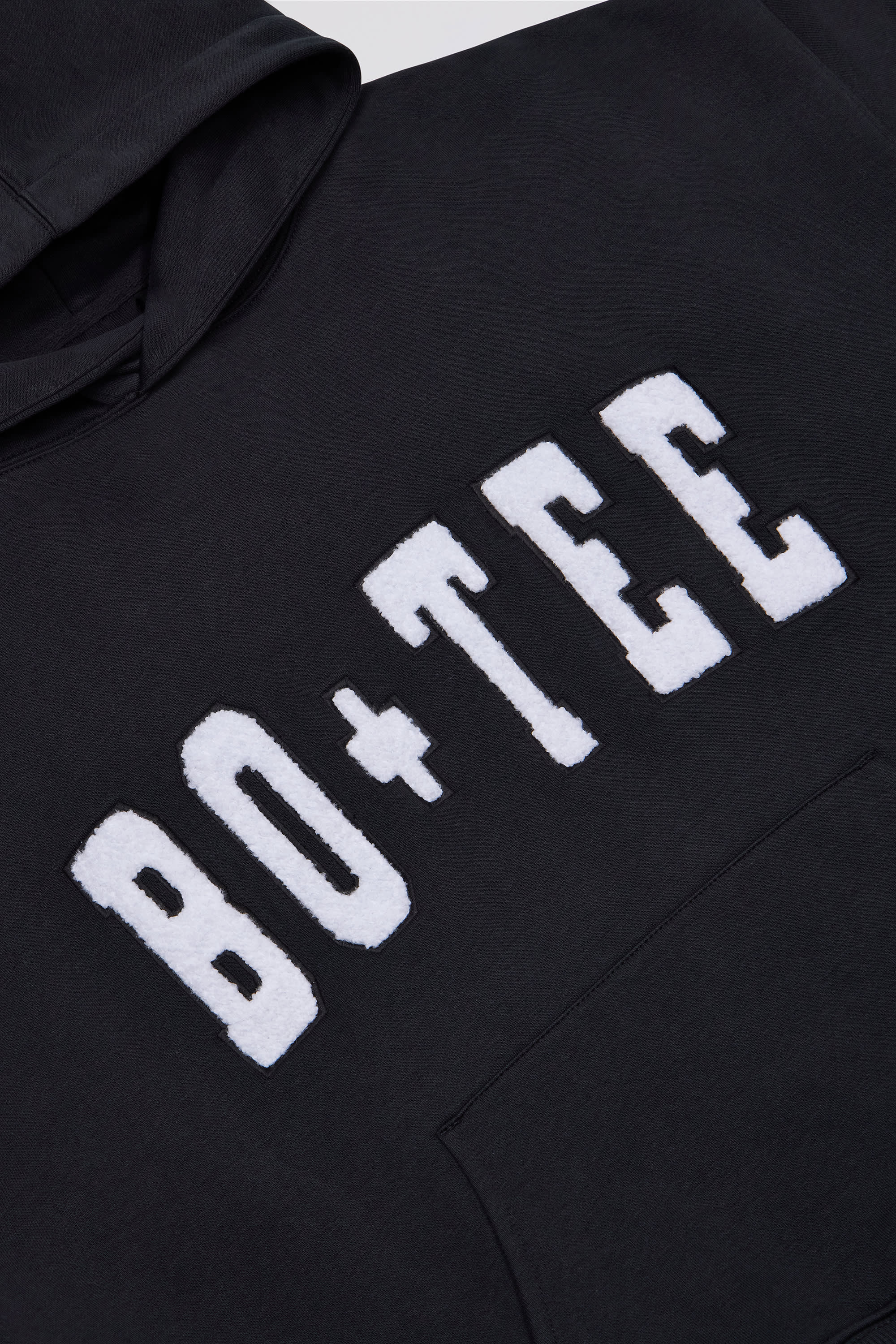 Appliqué Oversized Hoodie in Black