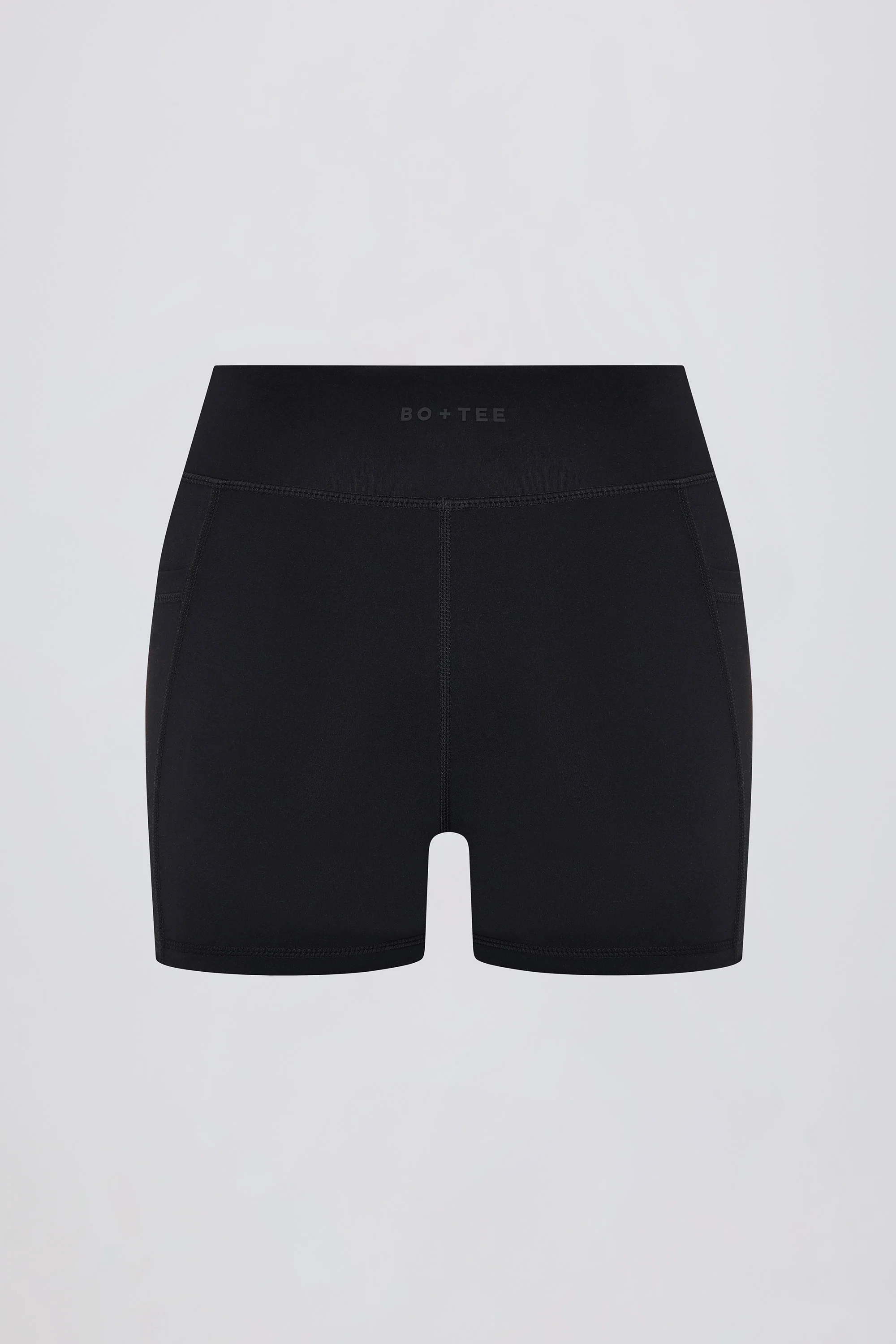 Soft Active Crossover Pocket Shorts in Black