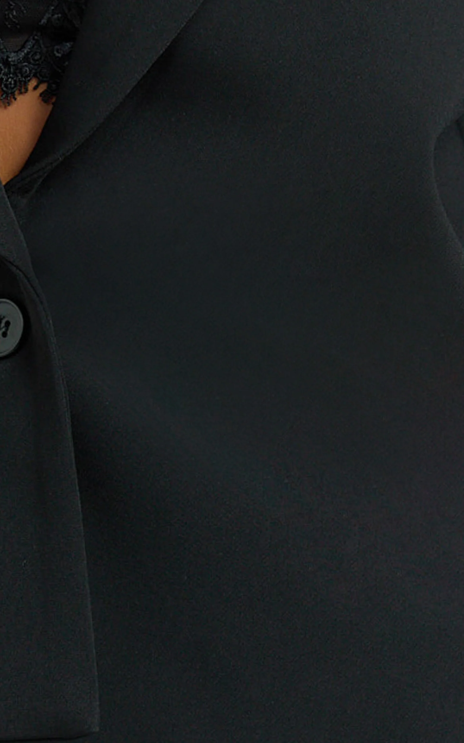 Remy Blazer - Oversized Boxy Short Blazer in Black