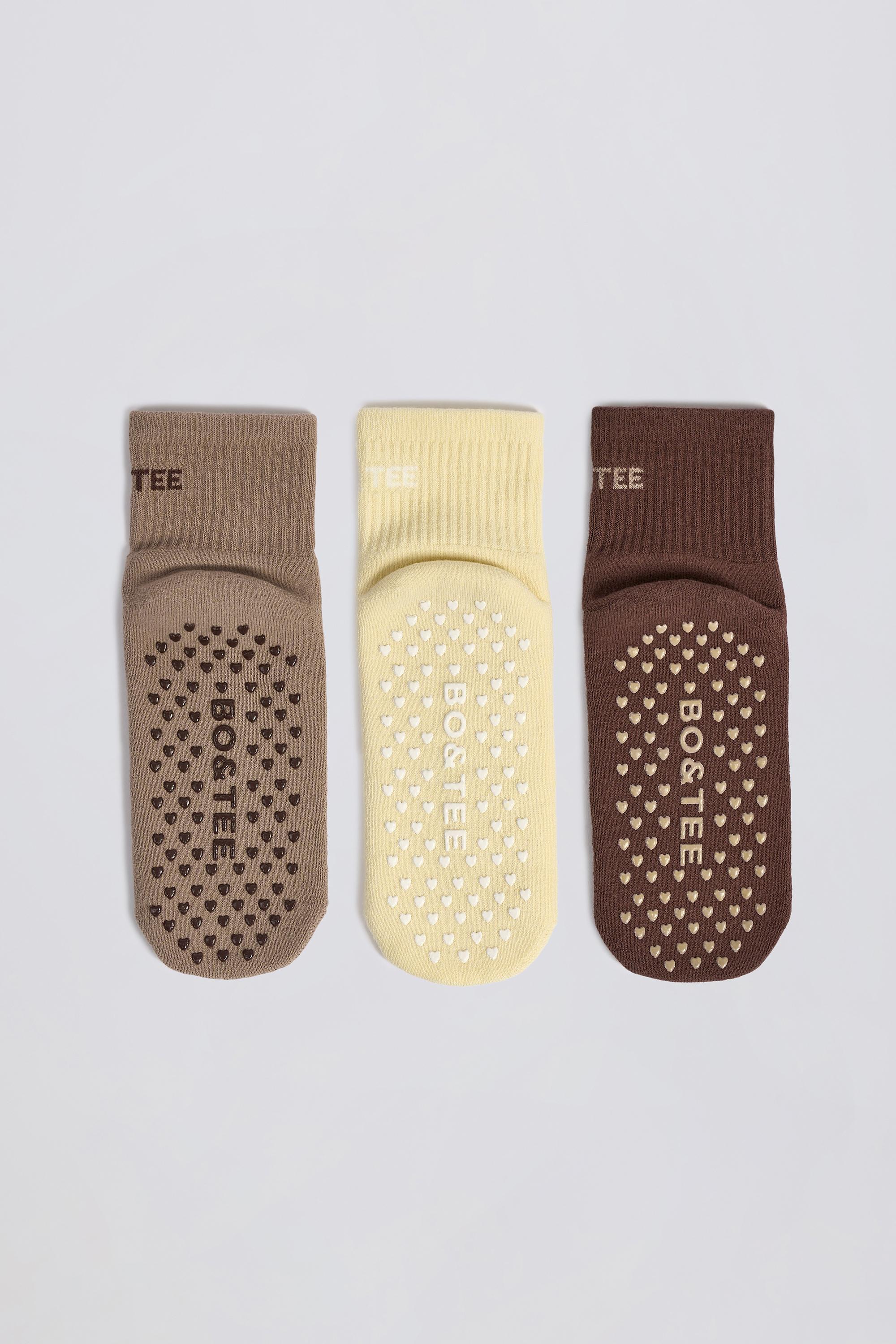 Pilates Sock Bundle in Multi Mocha