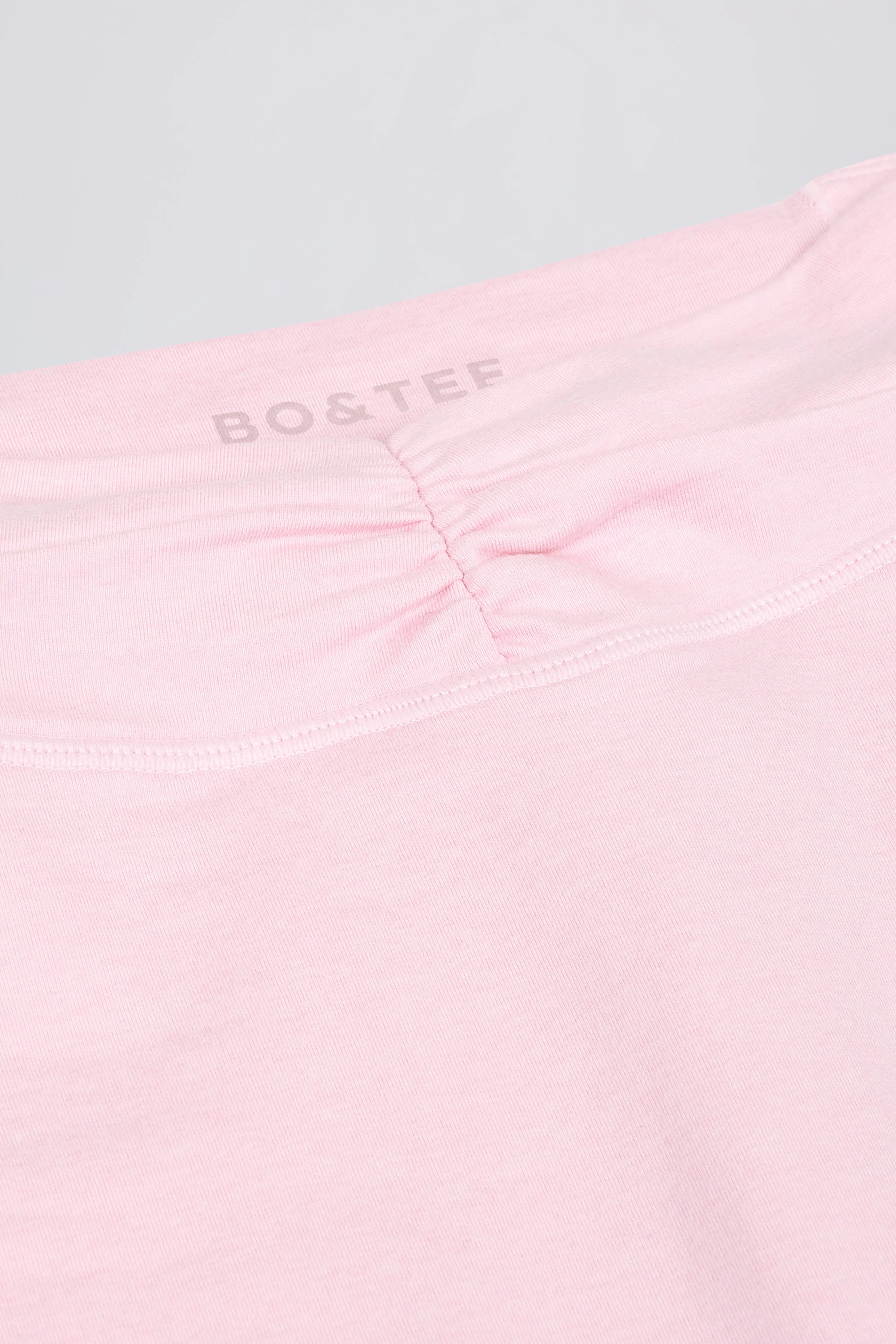 Ruched Mini Shorts in Pale Pink Marl