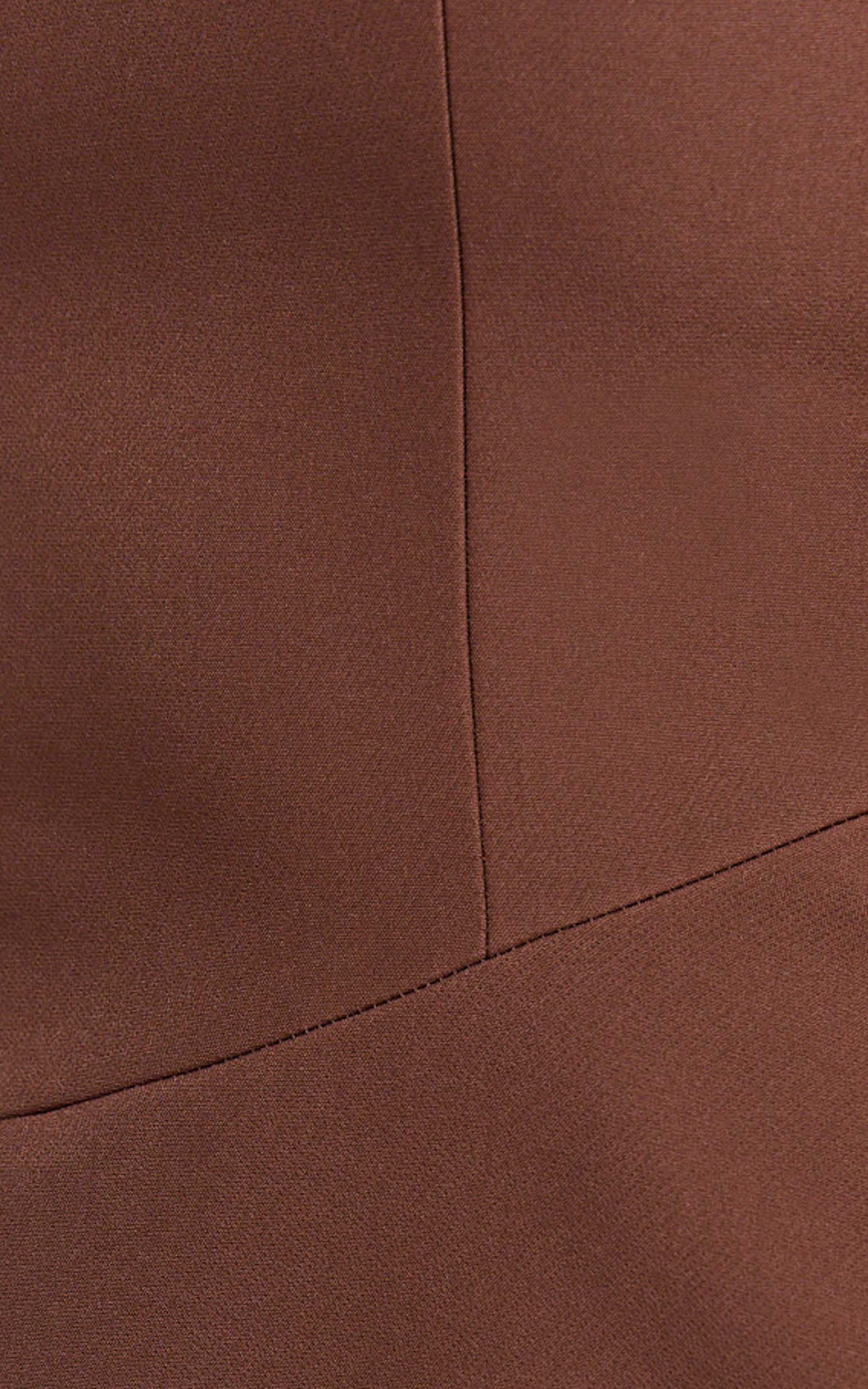 Sakura Mini Dress - Square Neck Wide Strap Corset Waist A Line Skirt Dress in Chocolate