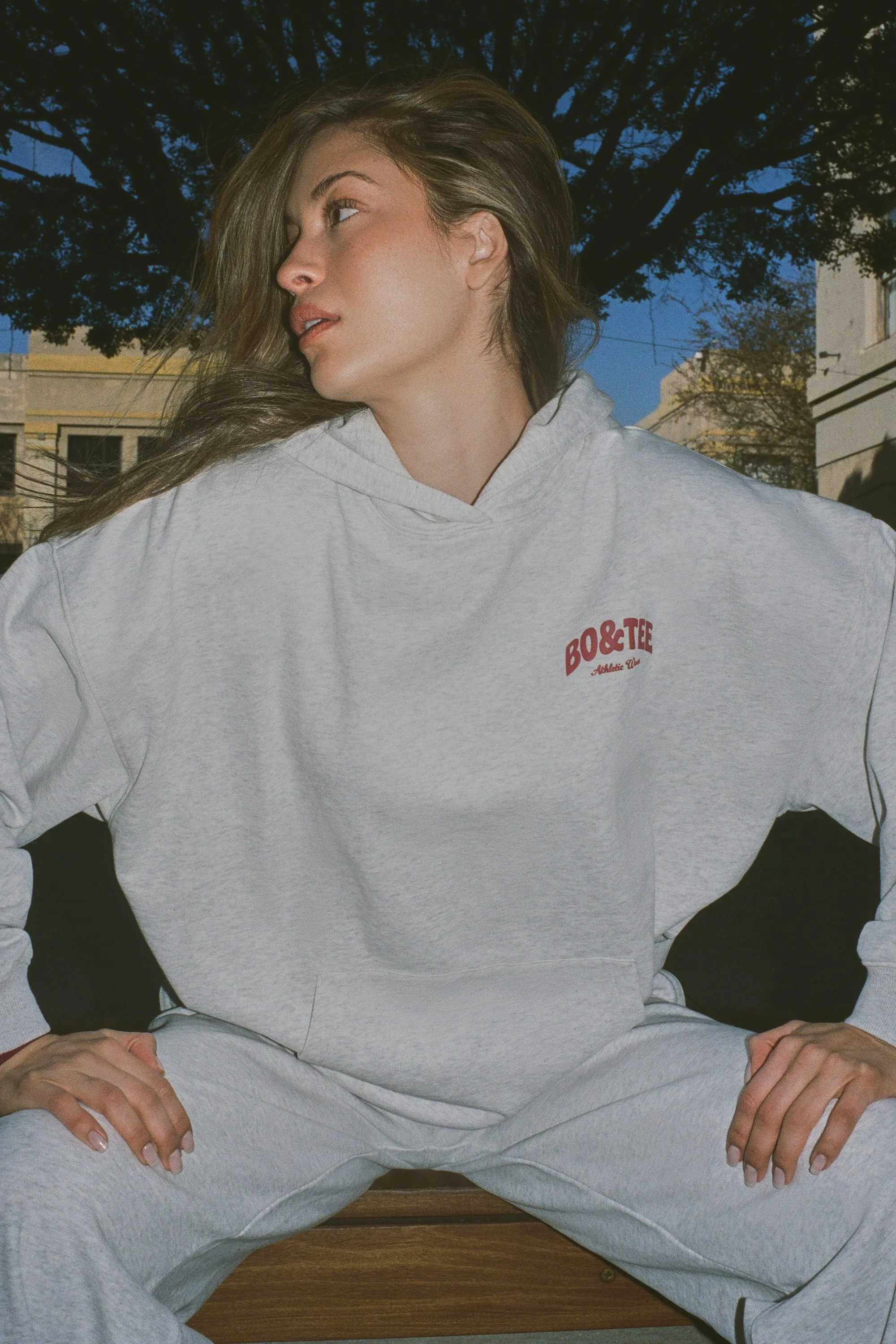 Oversized Hoodie in Grey Marl