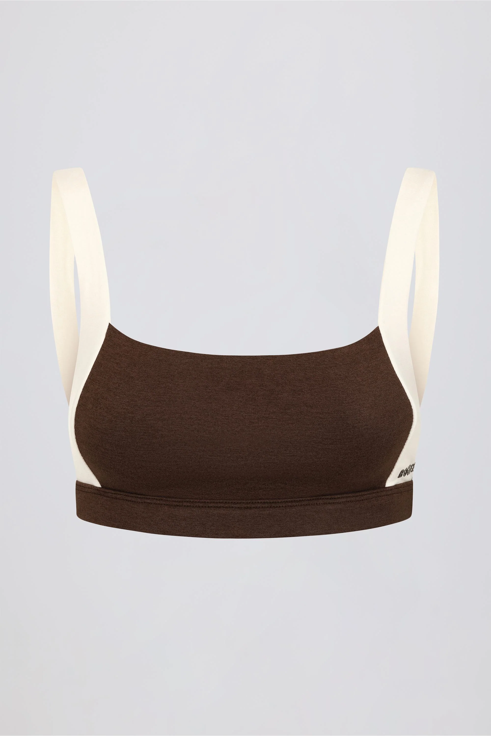 Contrast Sports Bra in Pecan Marl