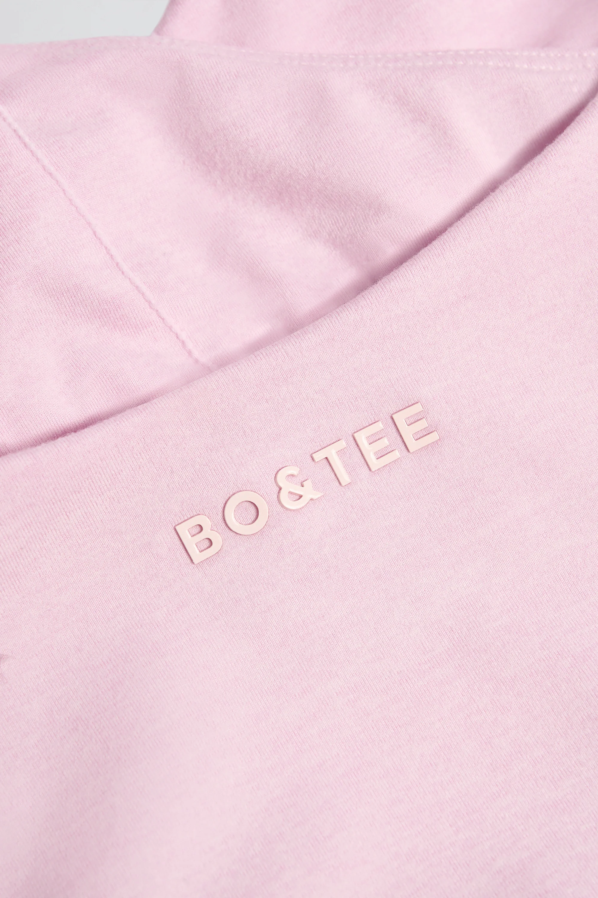 Wrap Halterneck Tank Top in Pale Pink Marl