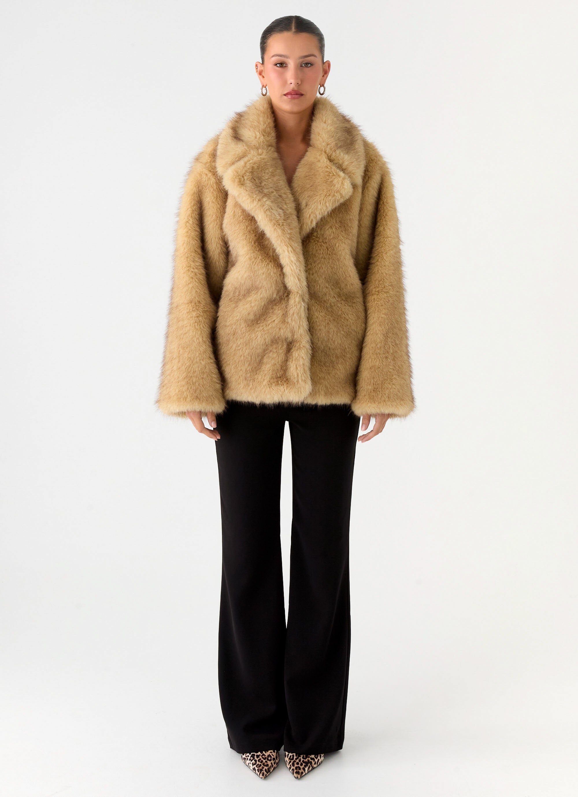 Milika Fur Coat - Beige