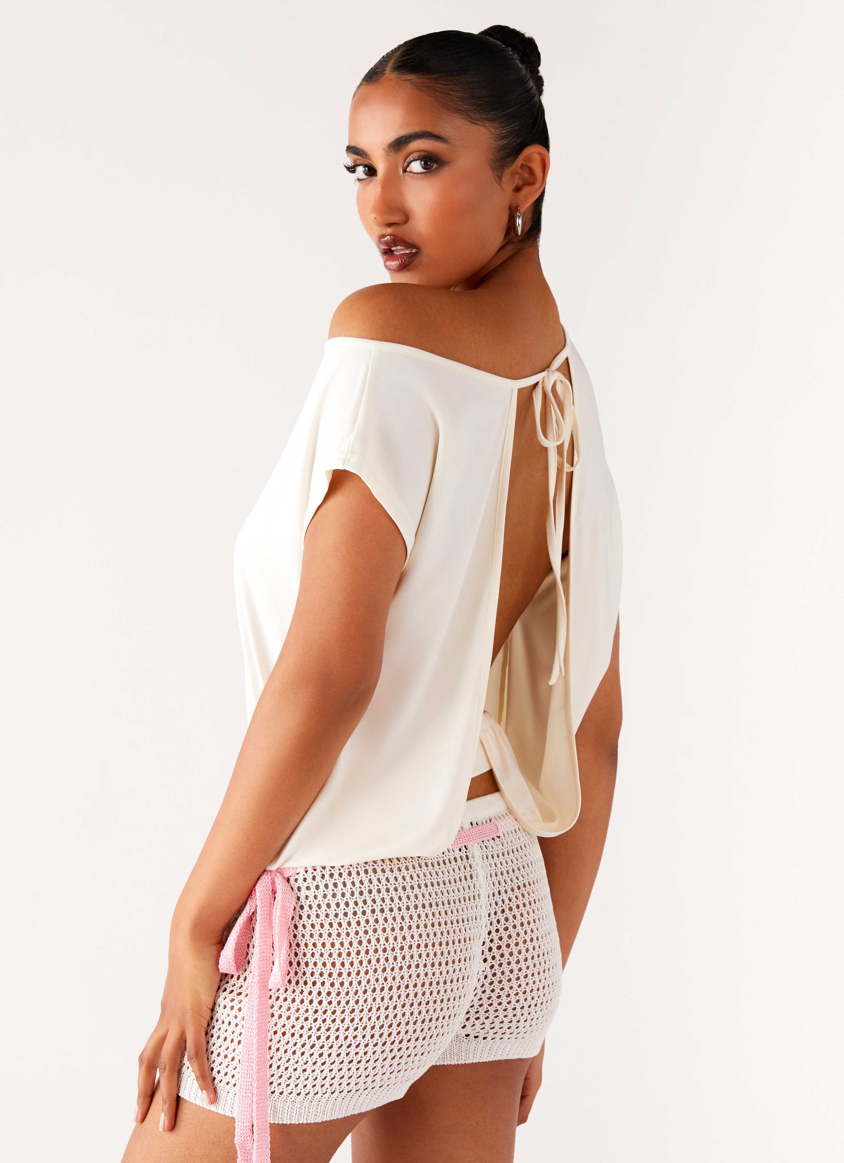 Raeni Off Shoulder Top - Ivory