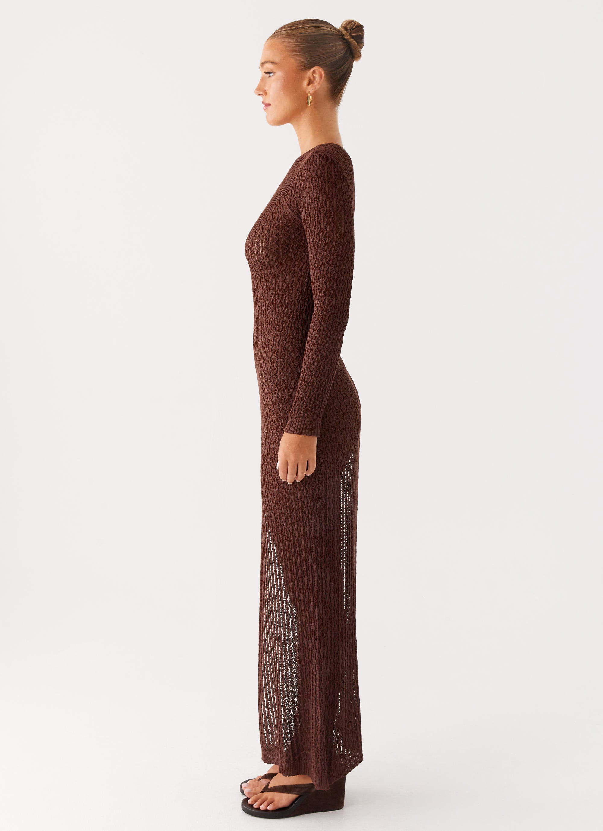 Kerri Knit Maxi Dress - Dark Chocolate