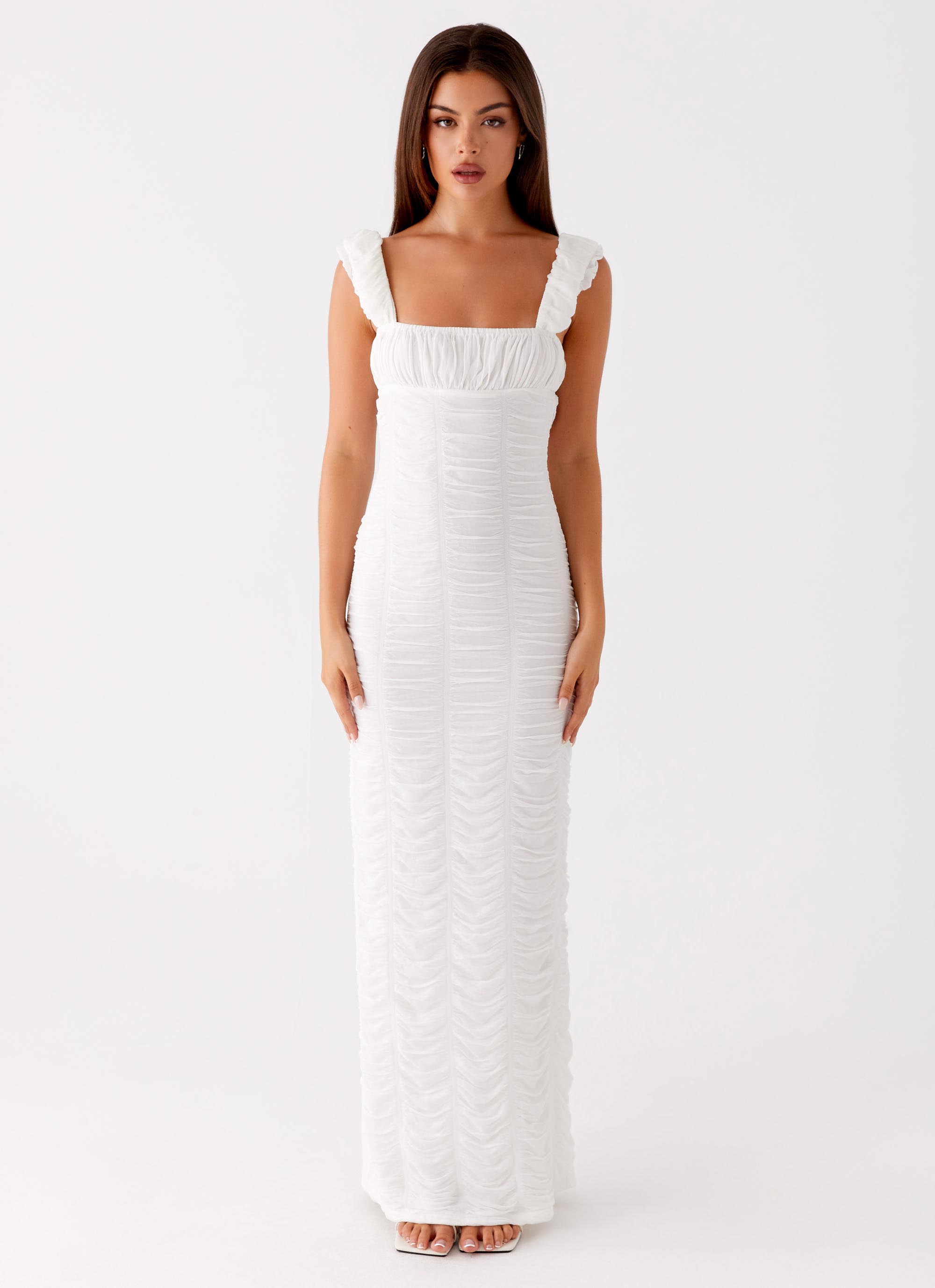 Senses Midi Dress - White