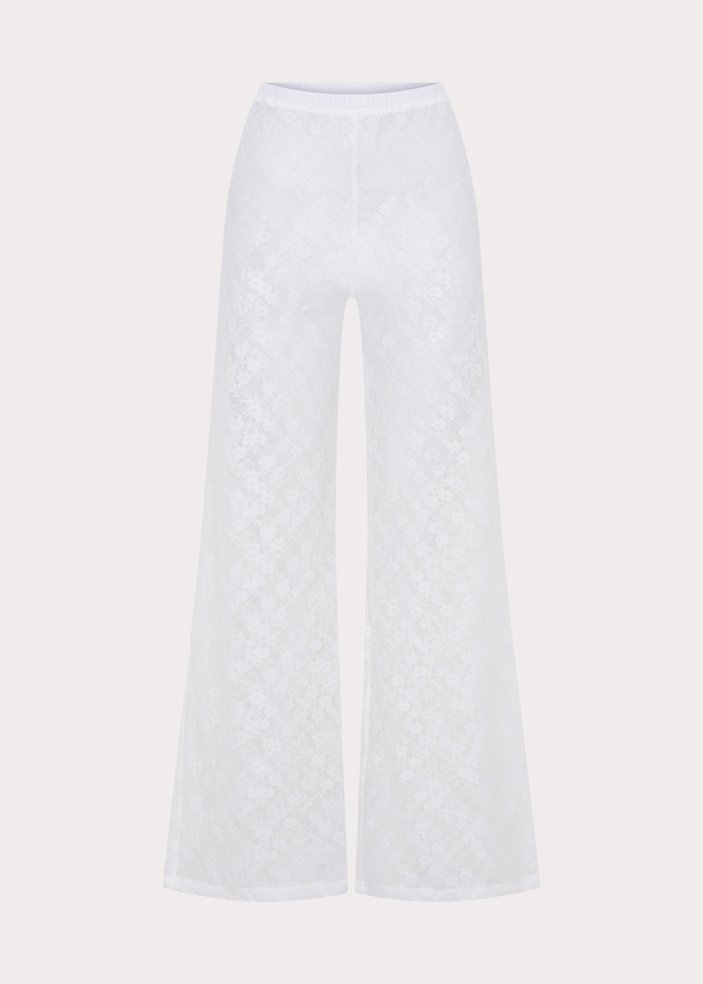 Matcha Lace Pants - White