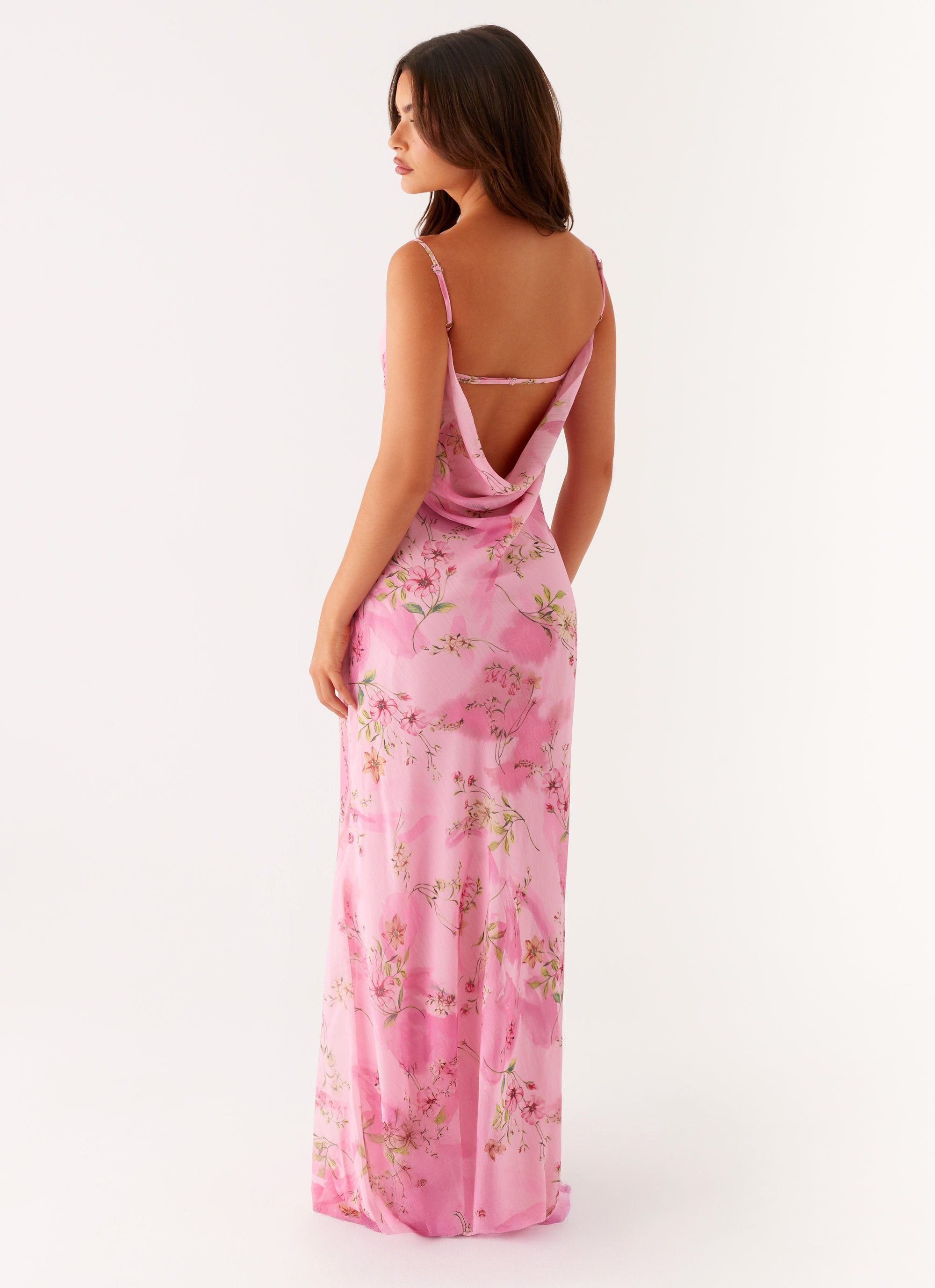 Orlando Maxi Dress - Pink Floral Print