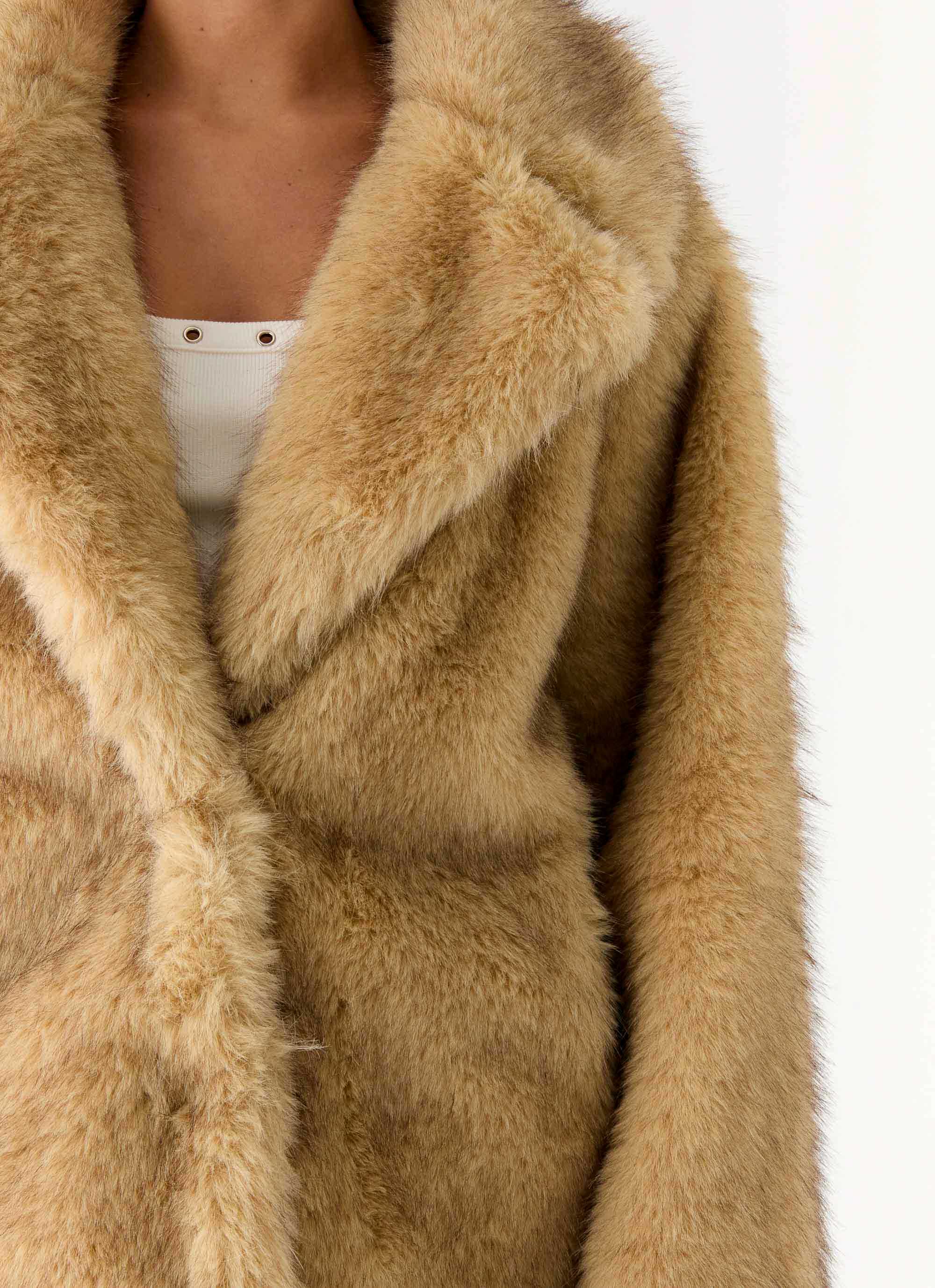 Milika Fur Coat - Beige