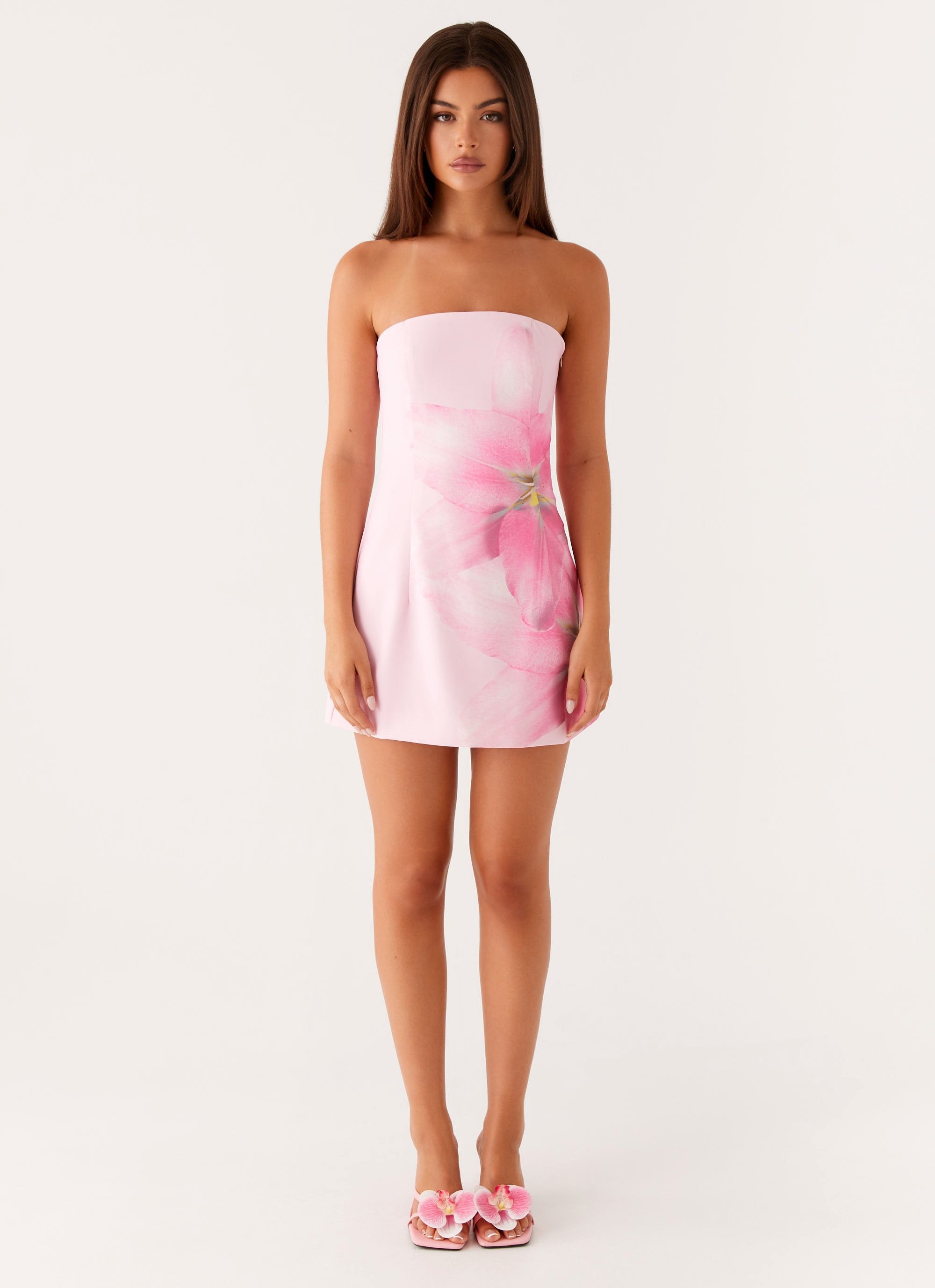 Sugar Rush Strapless Mini Dress - Pink
