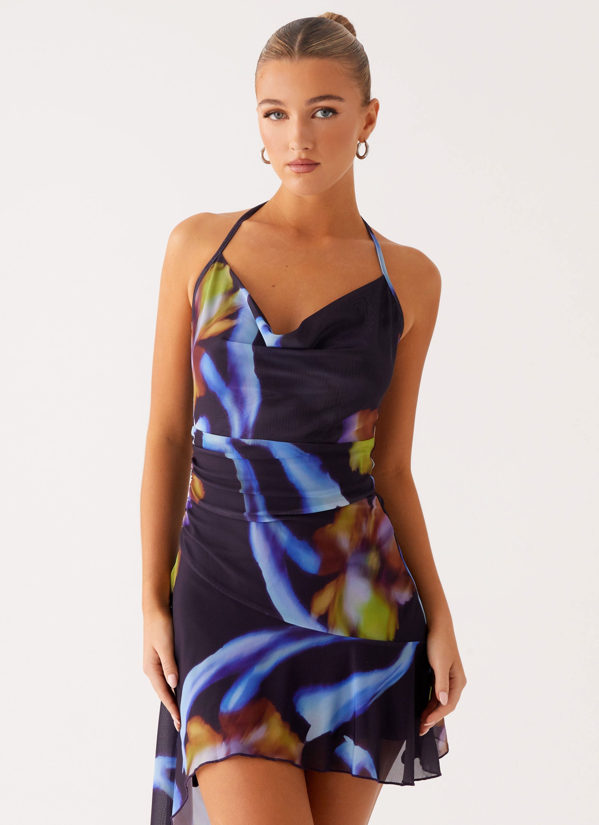 Algarve Mini Dress - Dark Floral