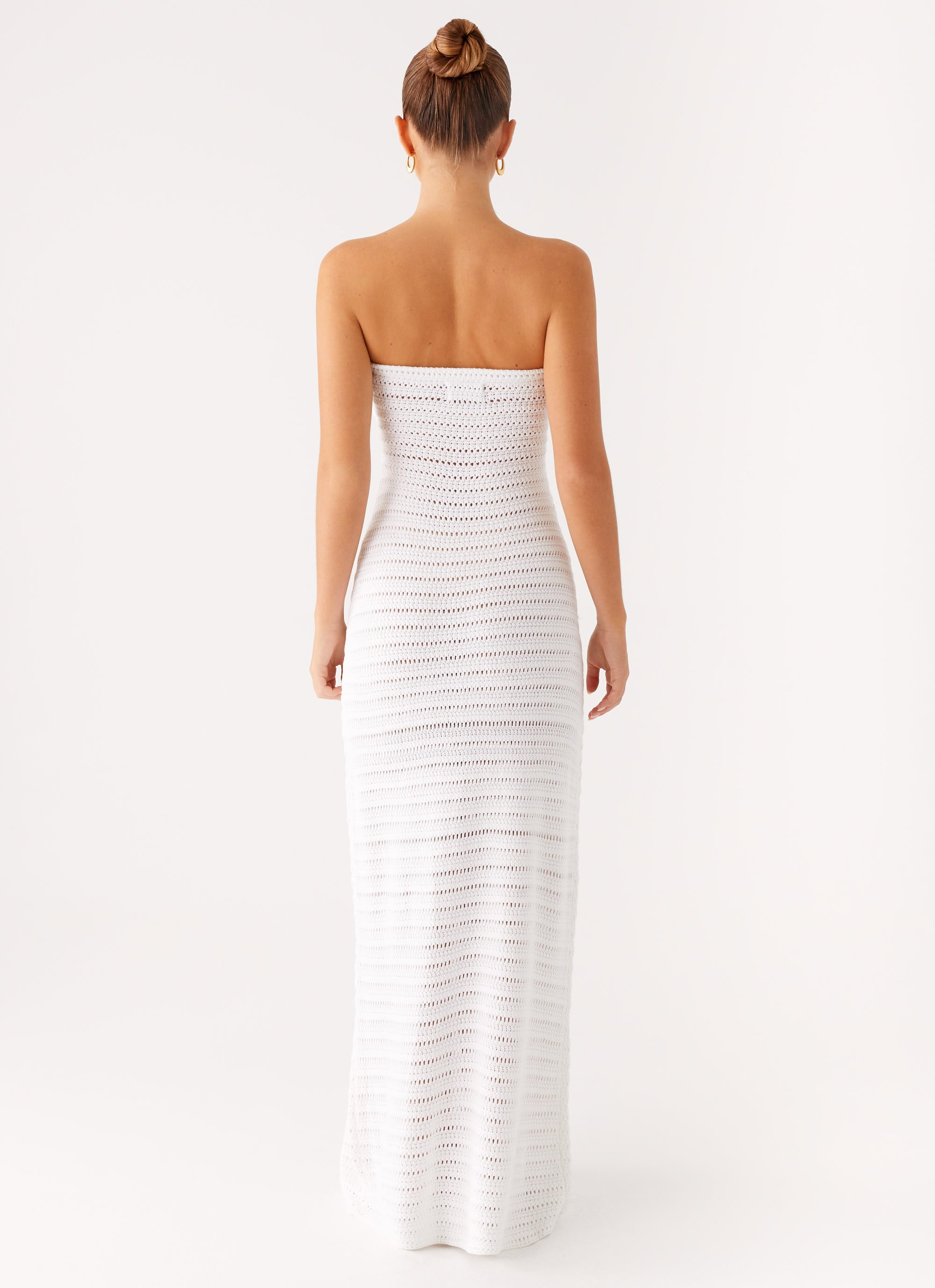 Diaz Crochet Maxi Dress - White