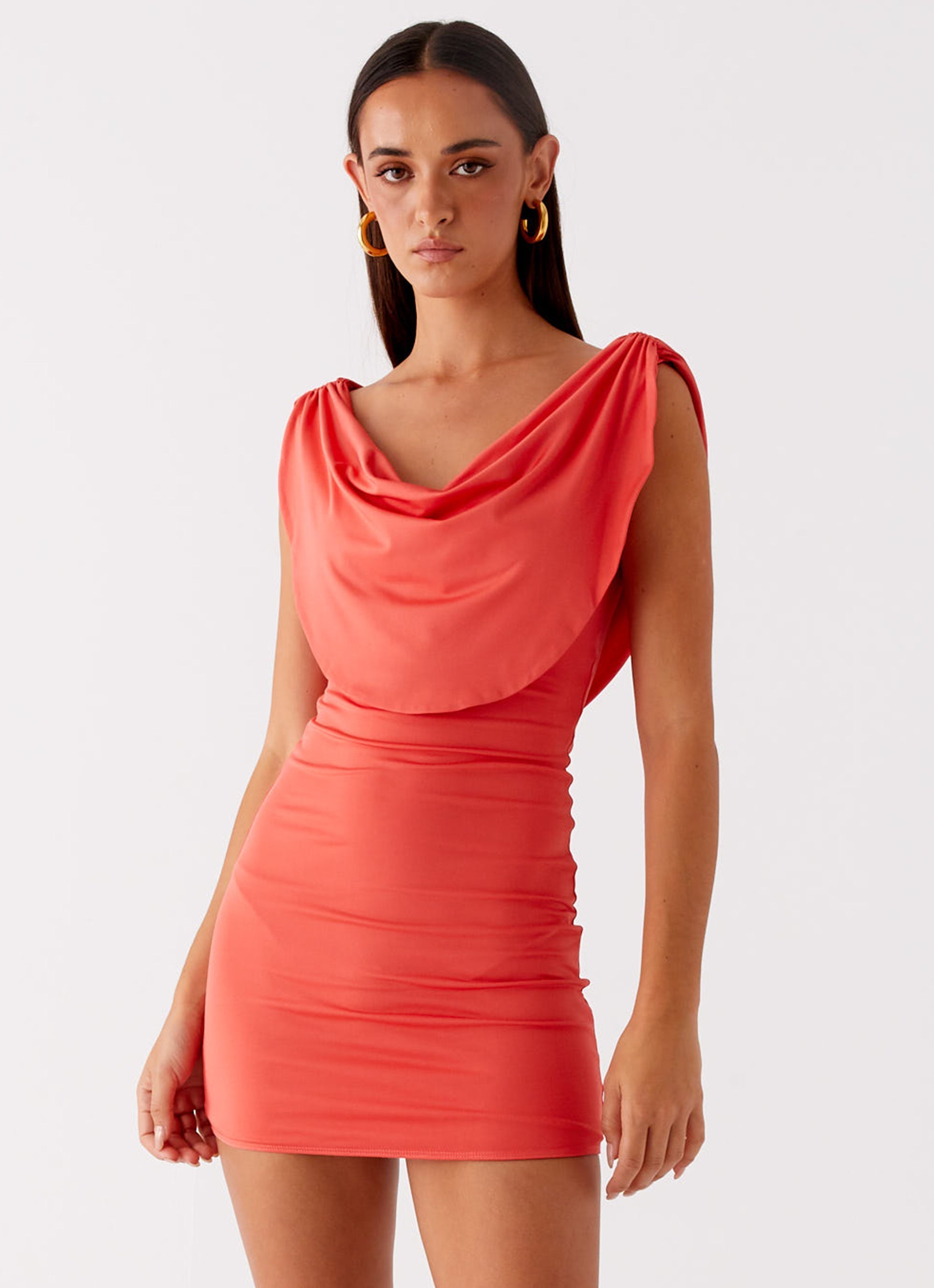 Angeles Mini Dress - Coral