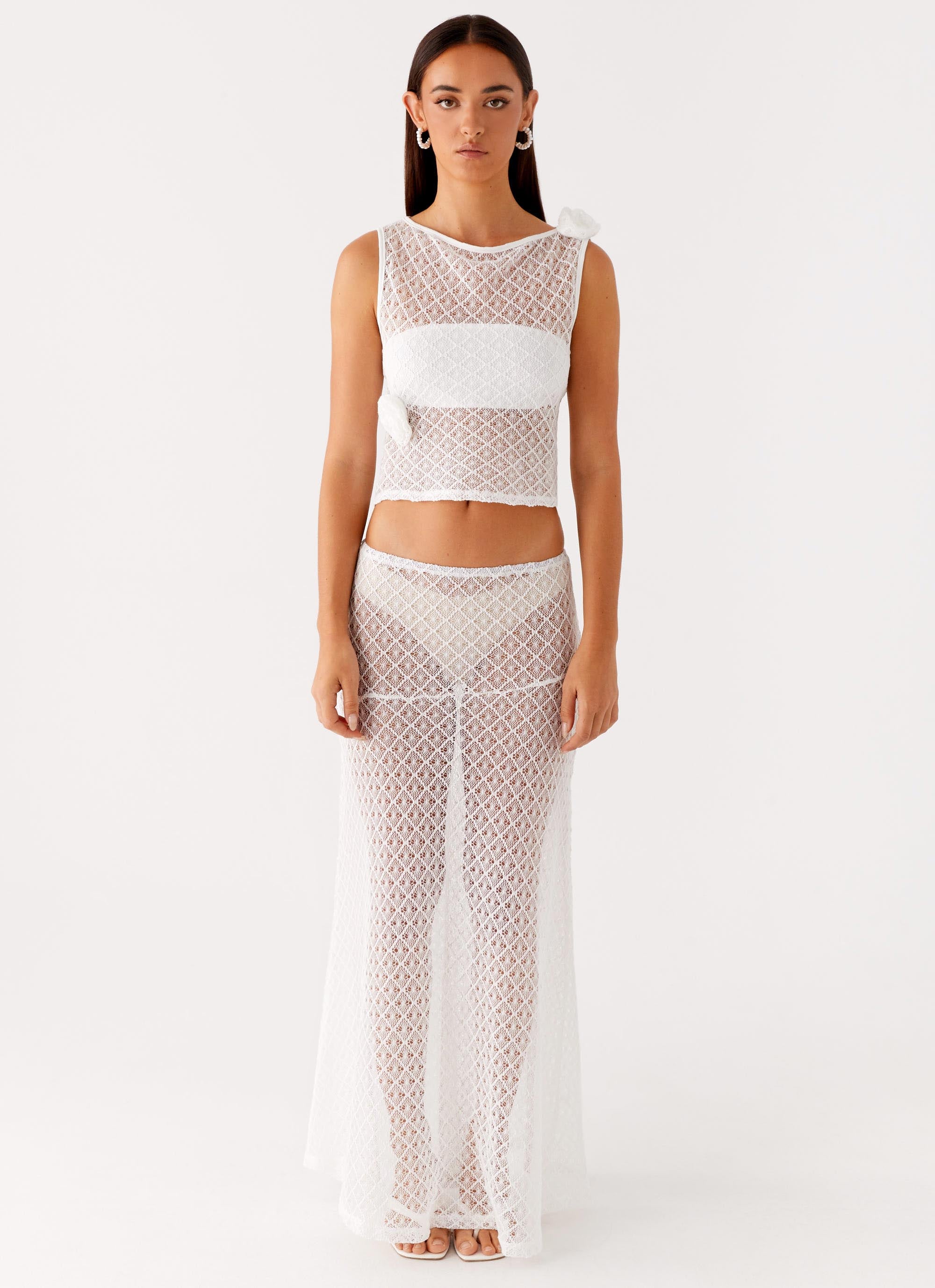Velli Crochet Top - White