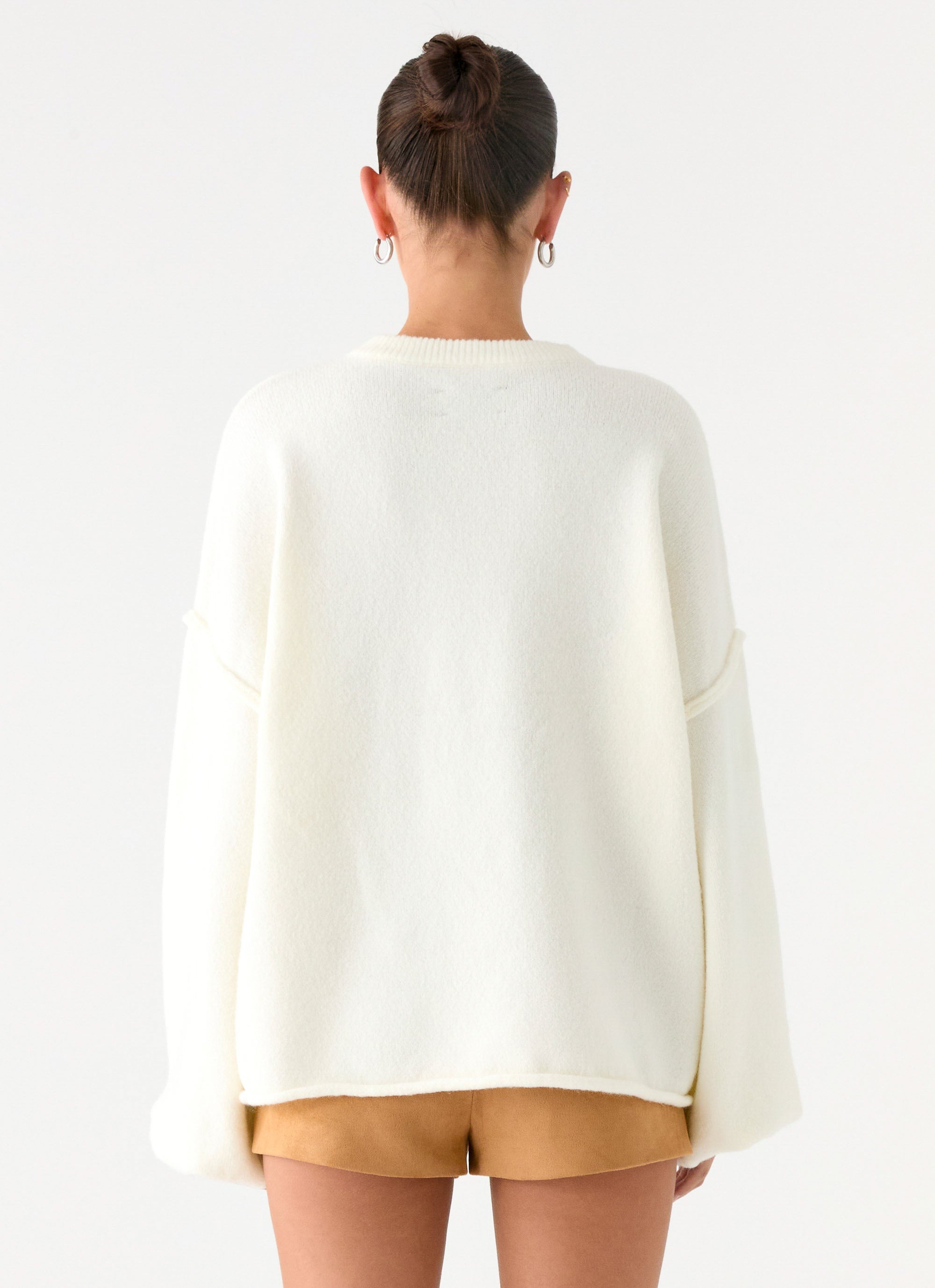 Jack Oversized Knit Sweater - Cream