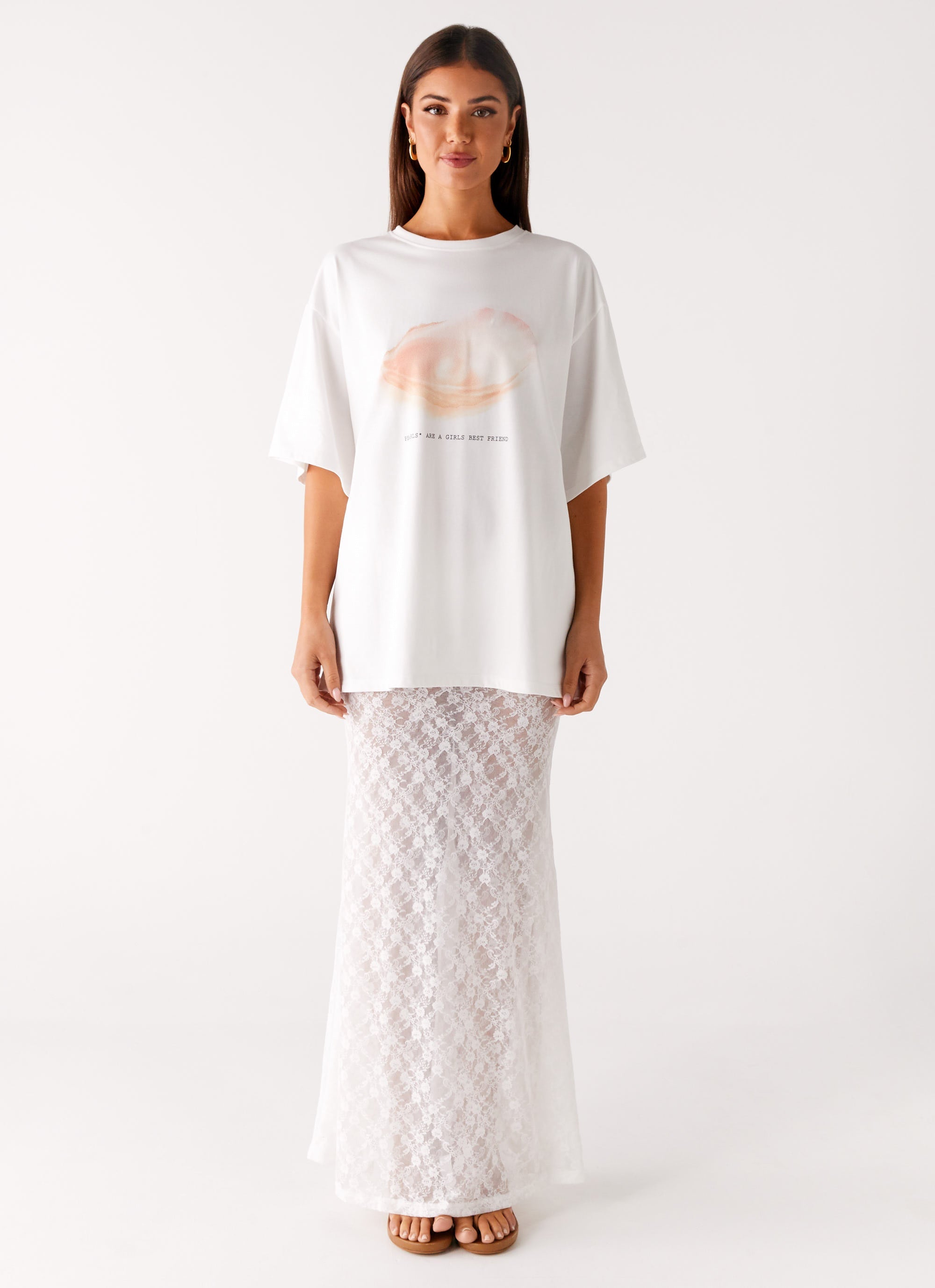 Jaz Lace Maxi Skirt - White