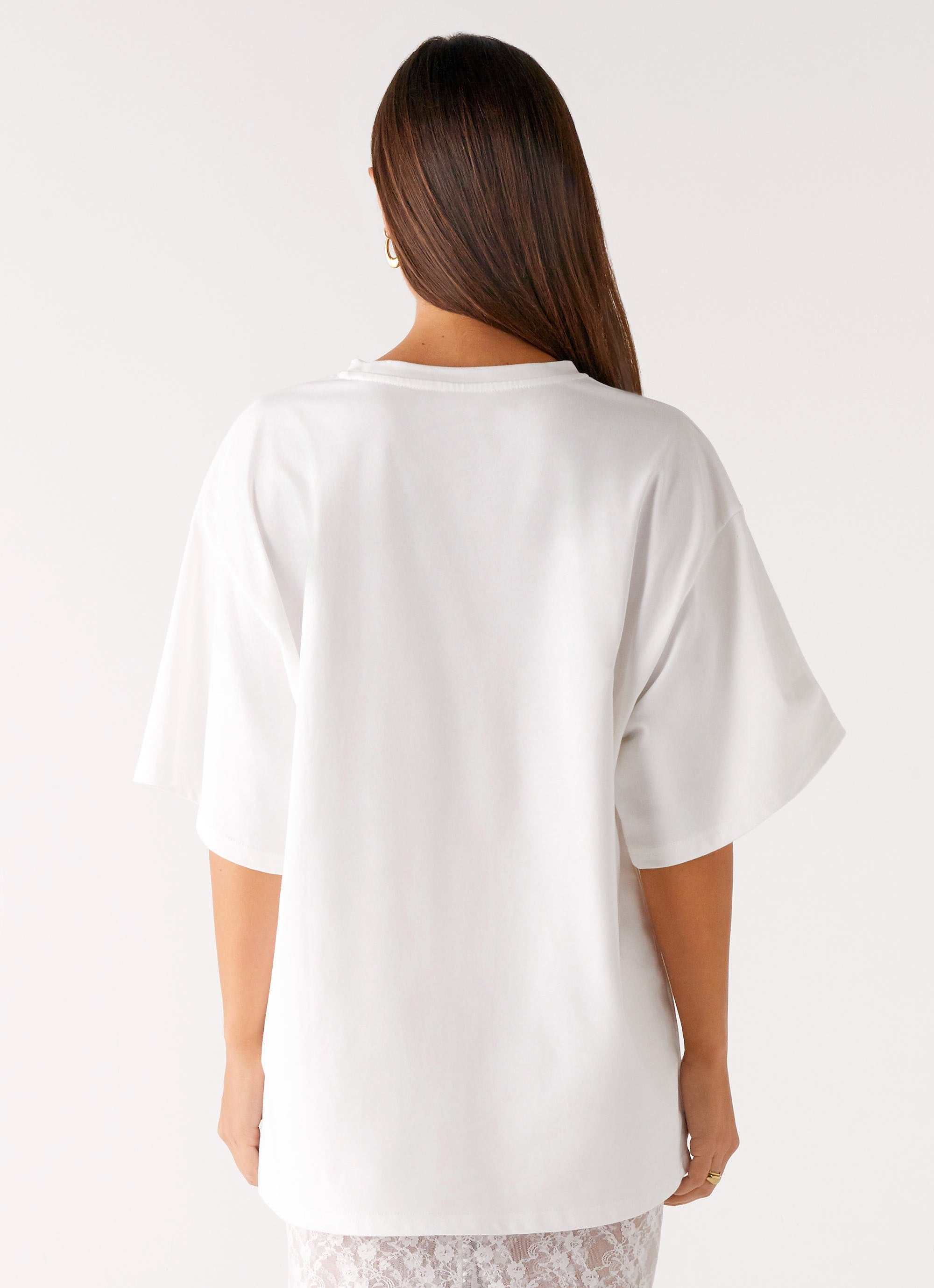 Pearl Oversized Tee - White