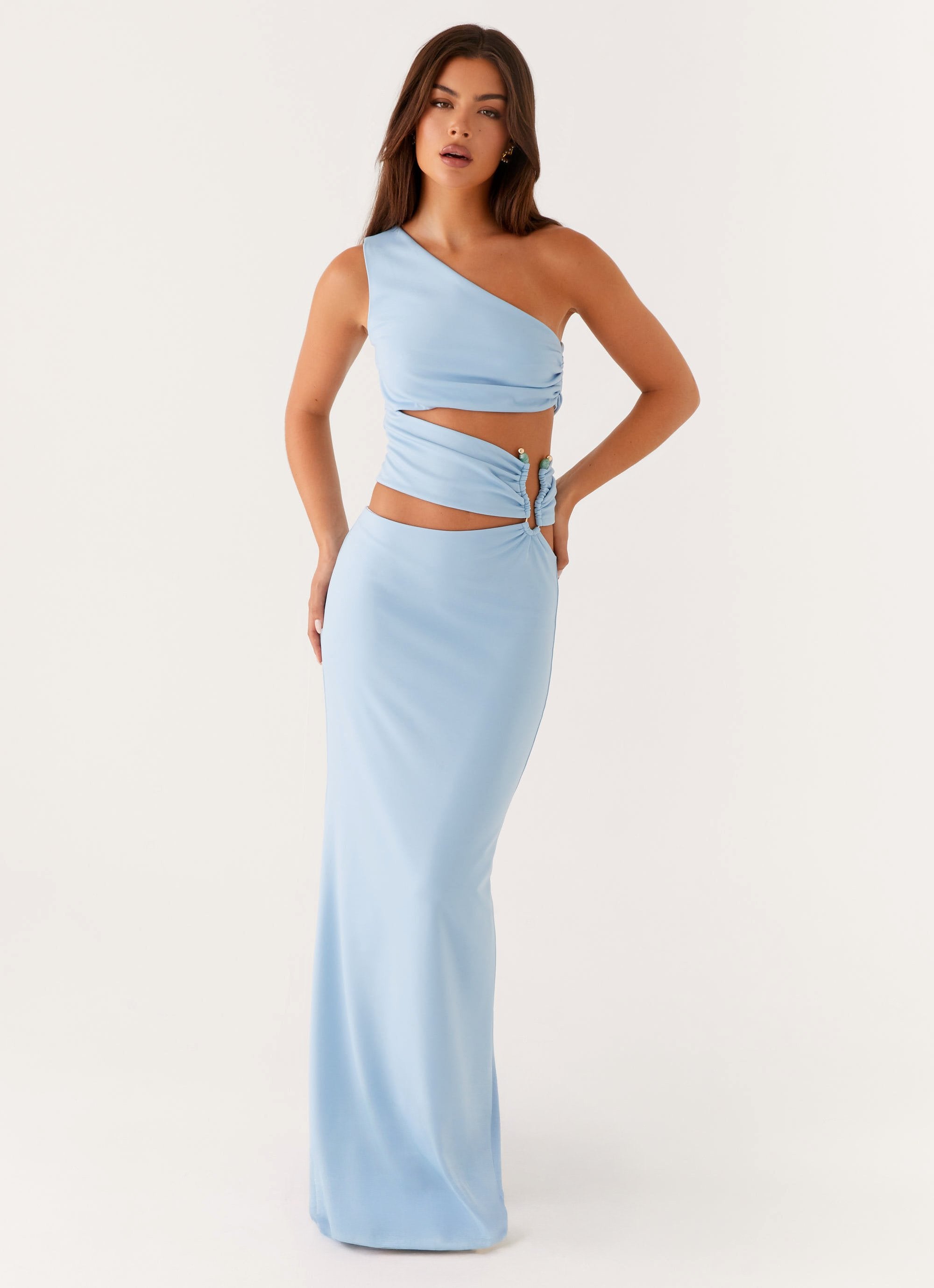 Laylani Cut Out Maxi Dress - Blue