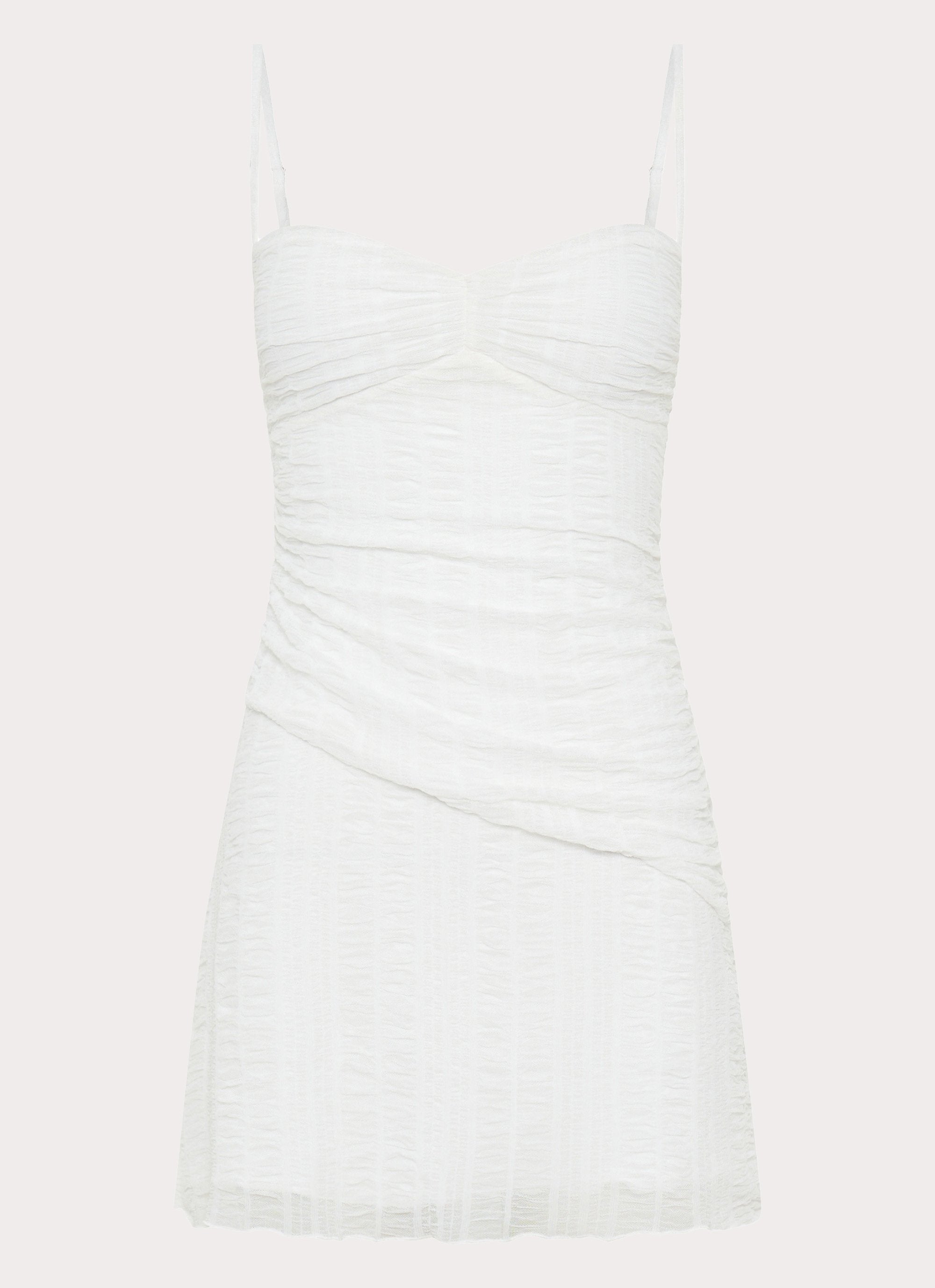 Arden Mesh Mini Dress - White