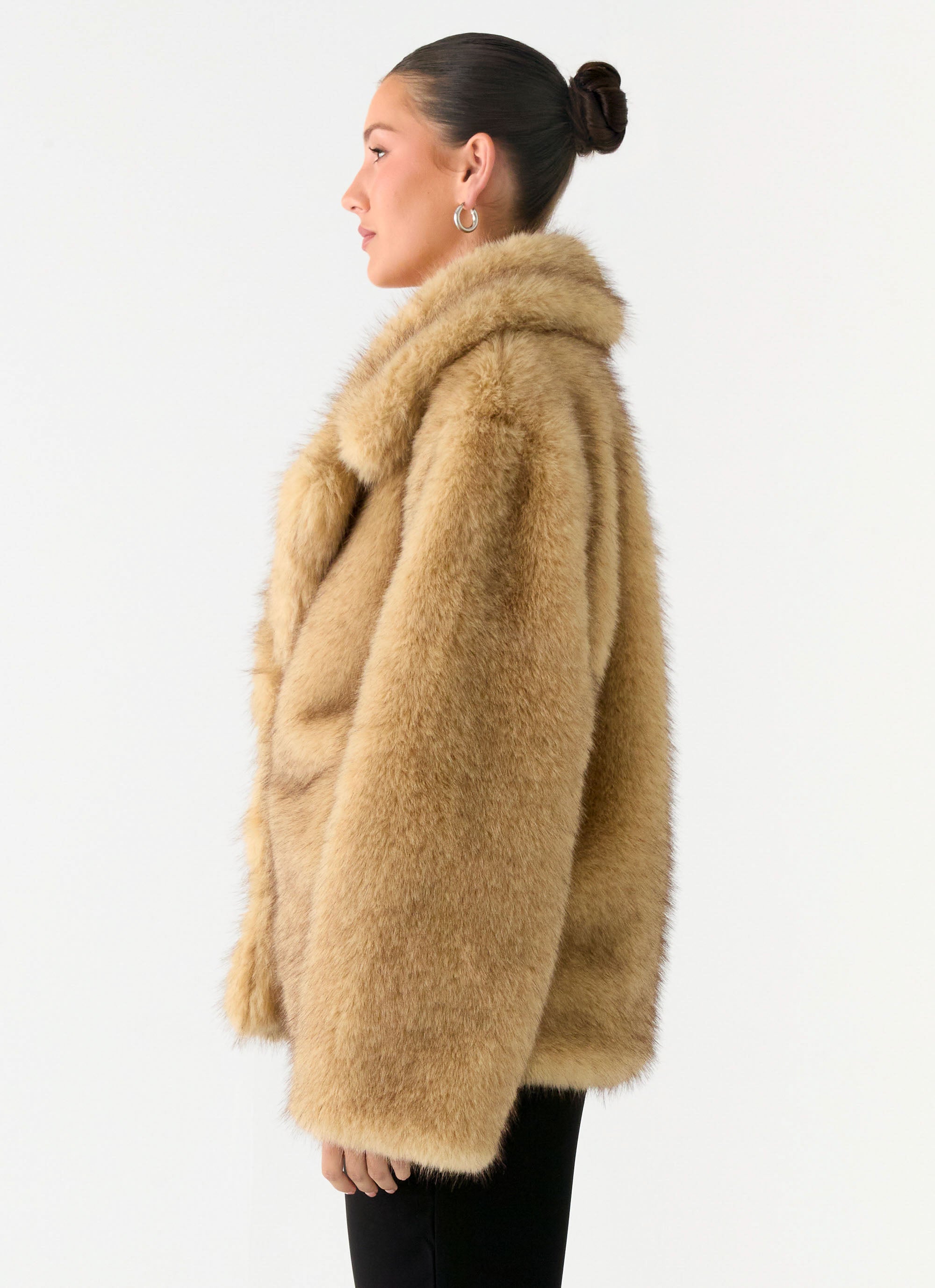 Milika Fur Coat - Beige