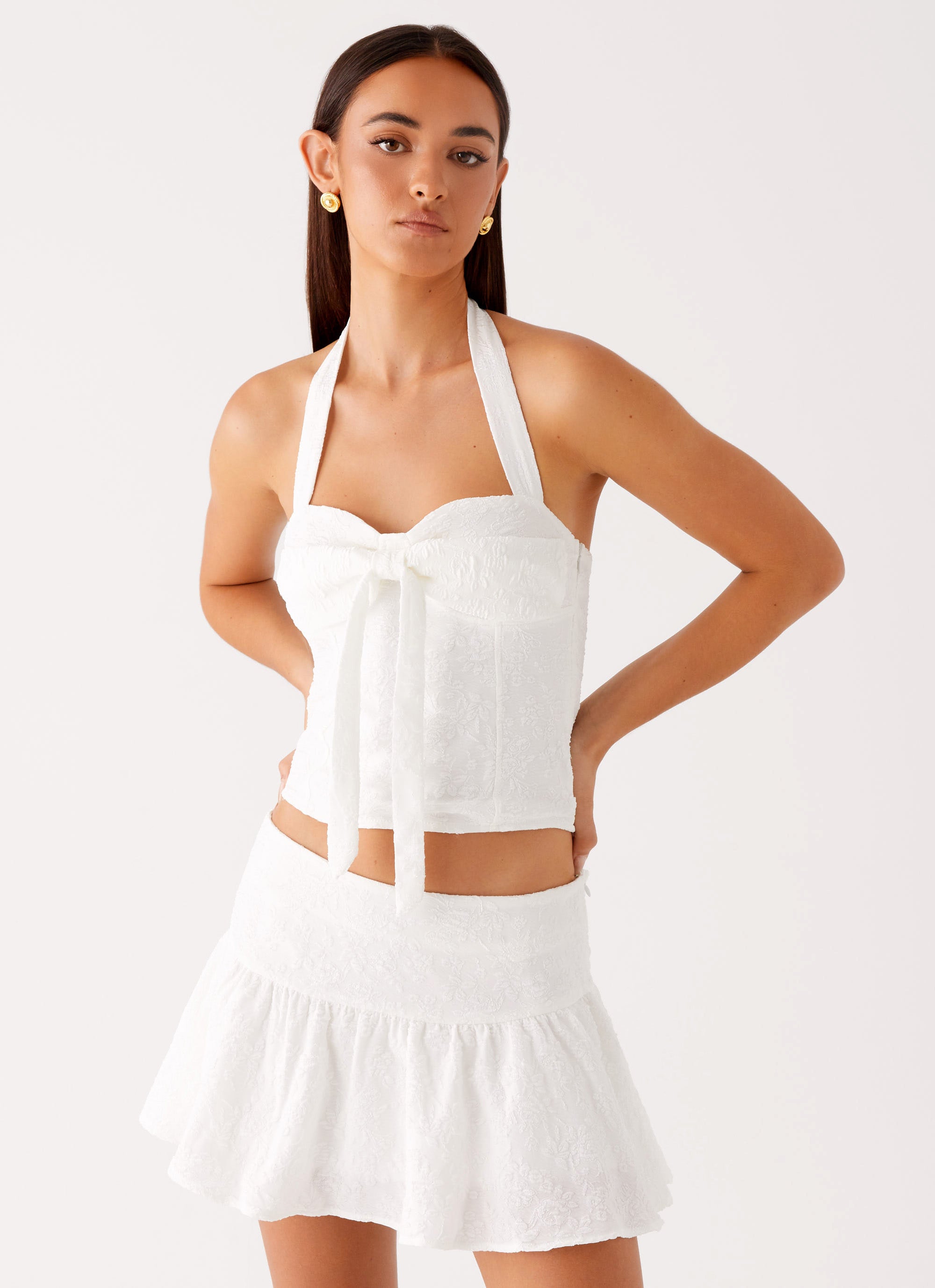 Brissy Mini Skirt - White