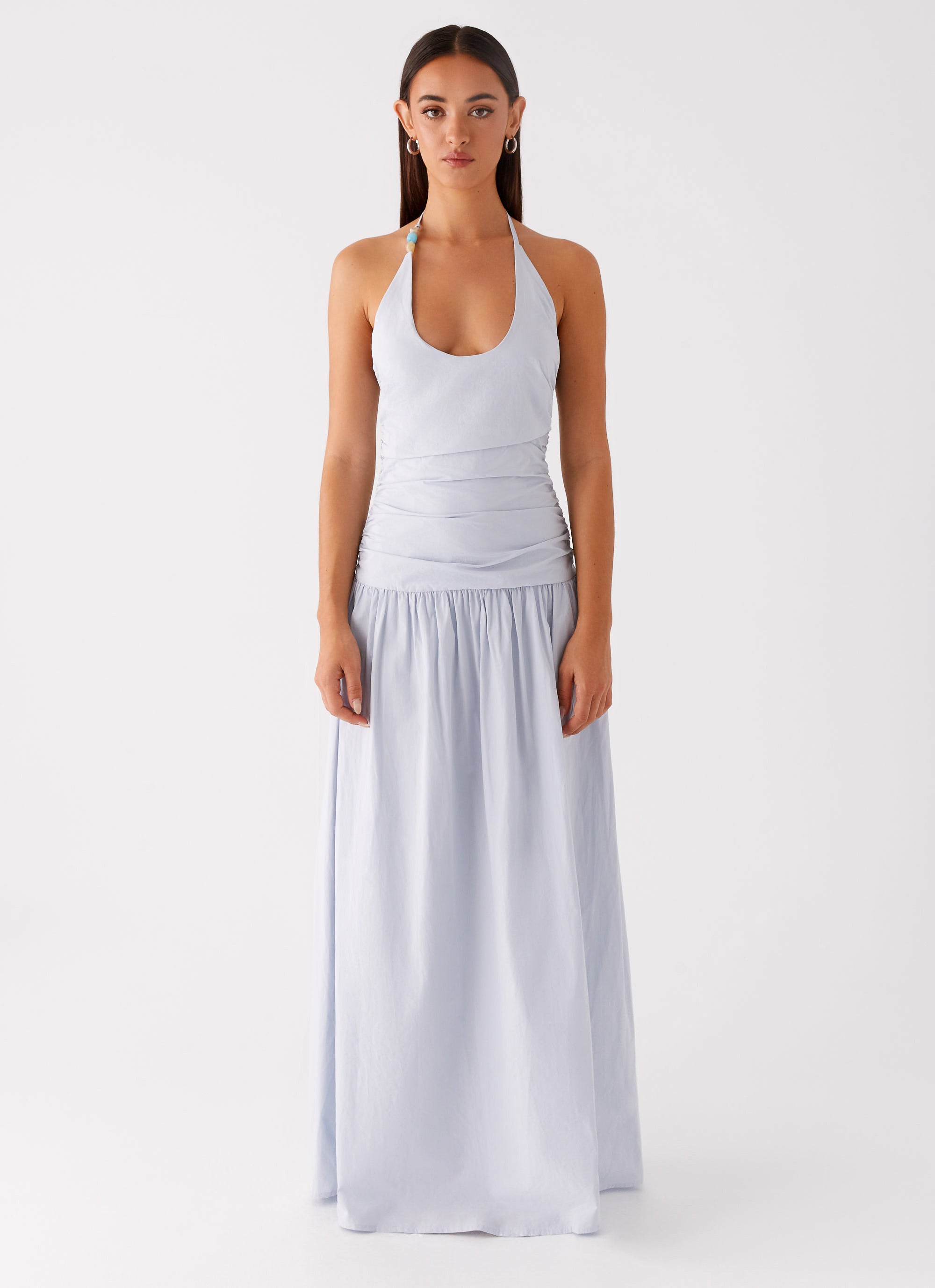 Cristina Halter Maxi Dress - Cornflower Blue