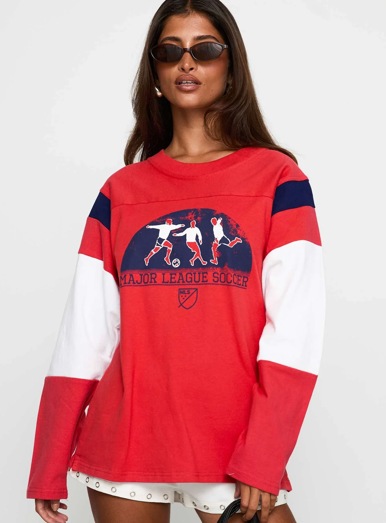 MLS 96 Retro Long Sleeve Top Red