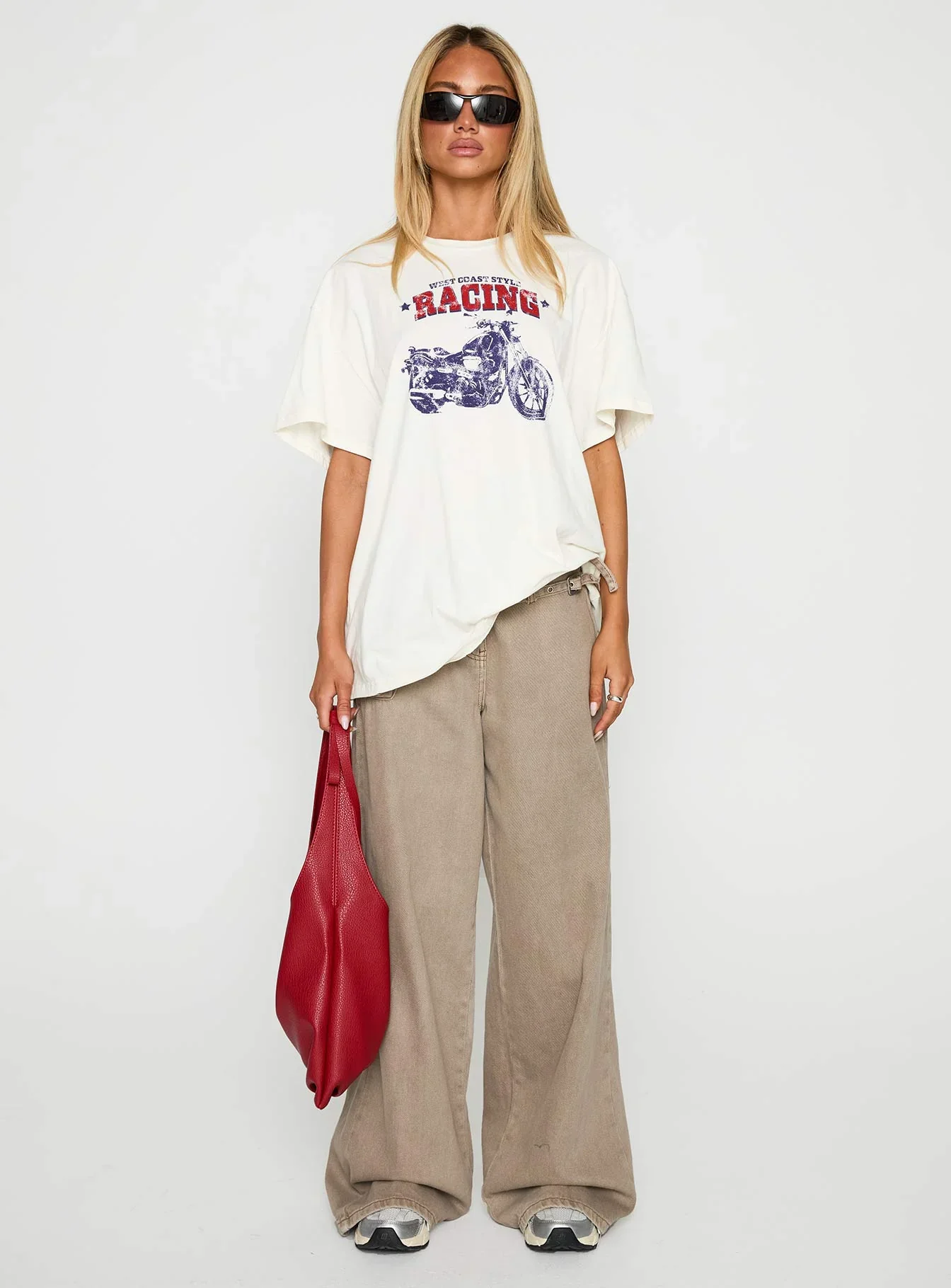 West Coast Style Oversized Top White