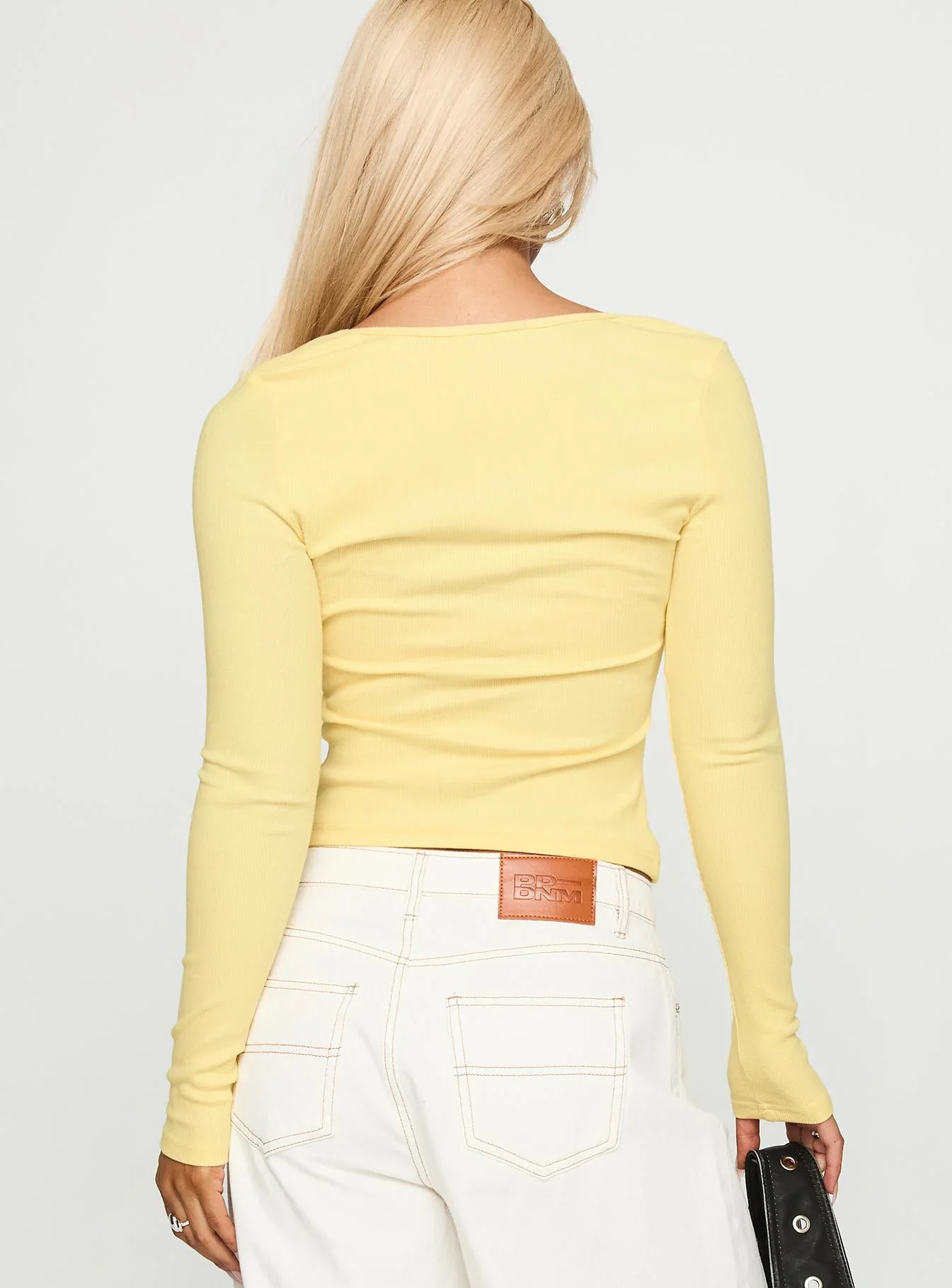 Baseline Rib Long Sleeve Top Yellow